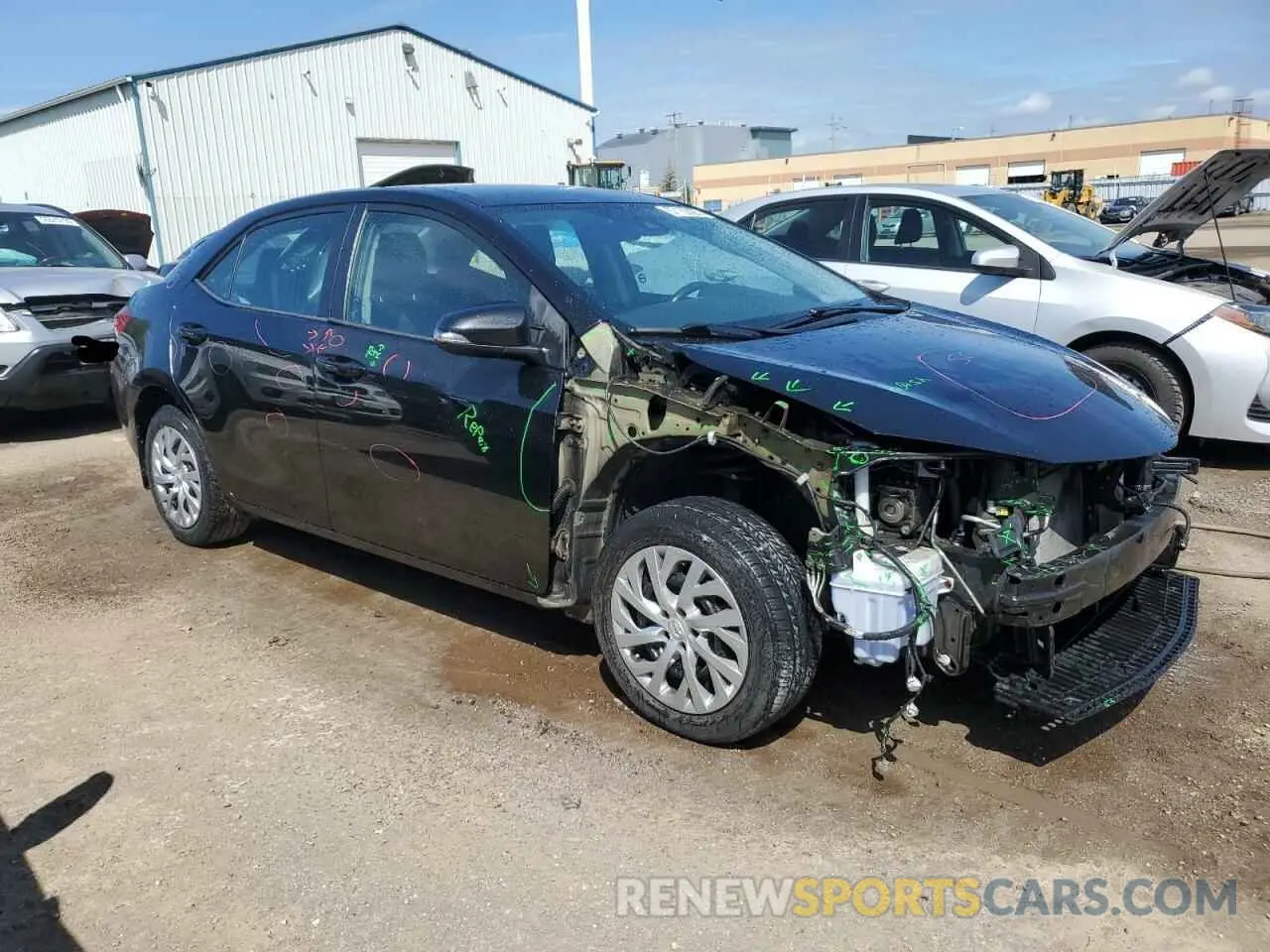 4 Photograph of a damaged car 2T1BURHE5KC126834 TOYOTA COROLLA 2019