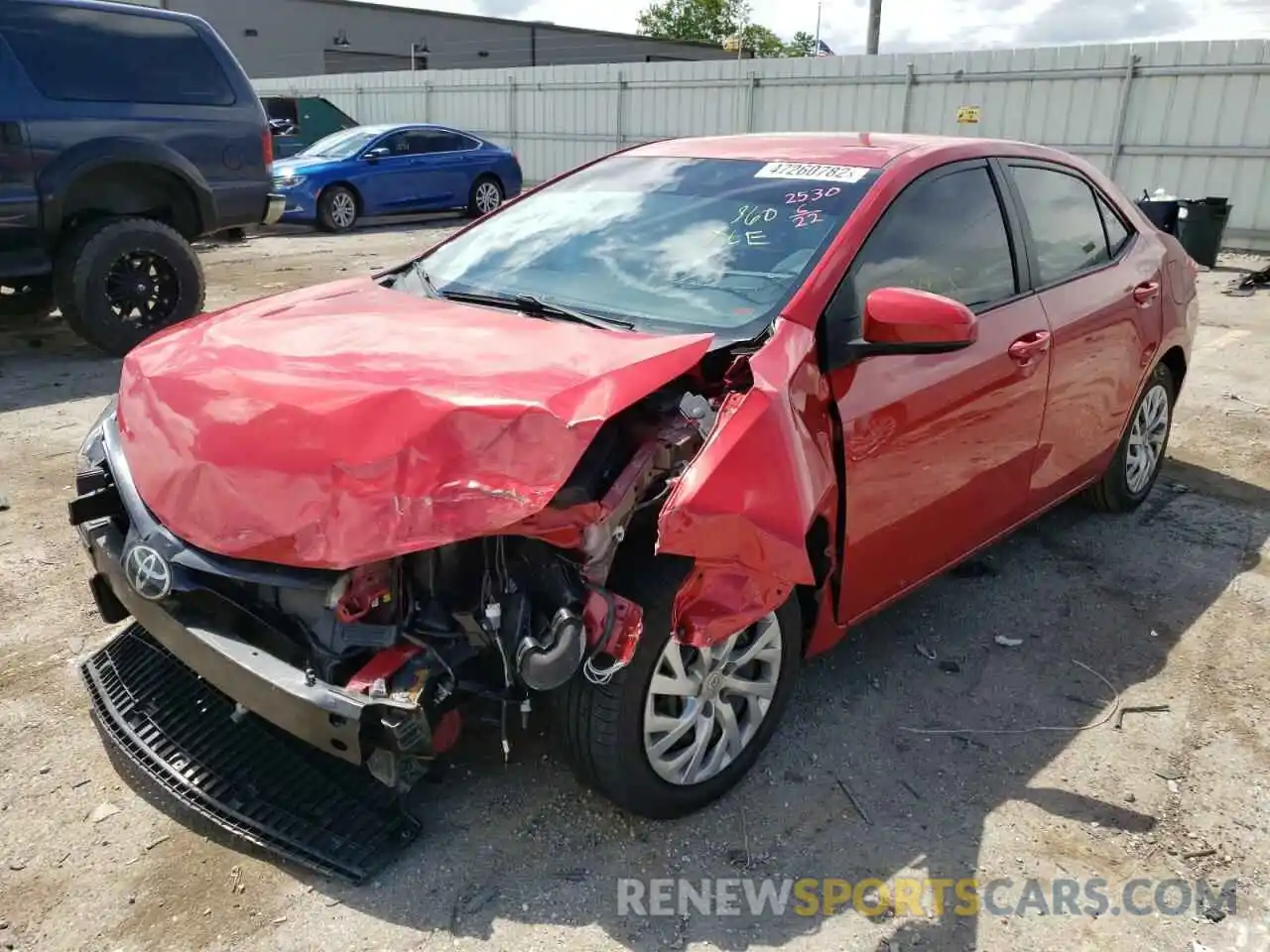 2 Photograph of a damaged car 2T1BURHE5KC152530 TOYOTA COROLLA 2019