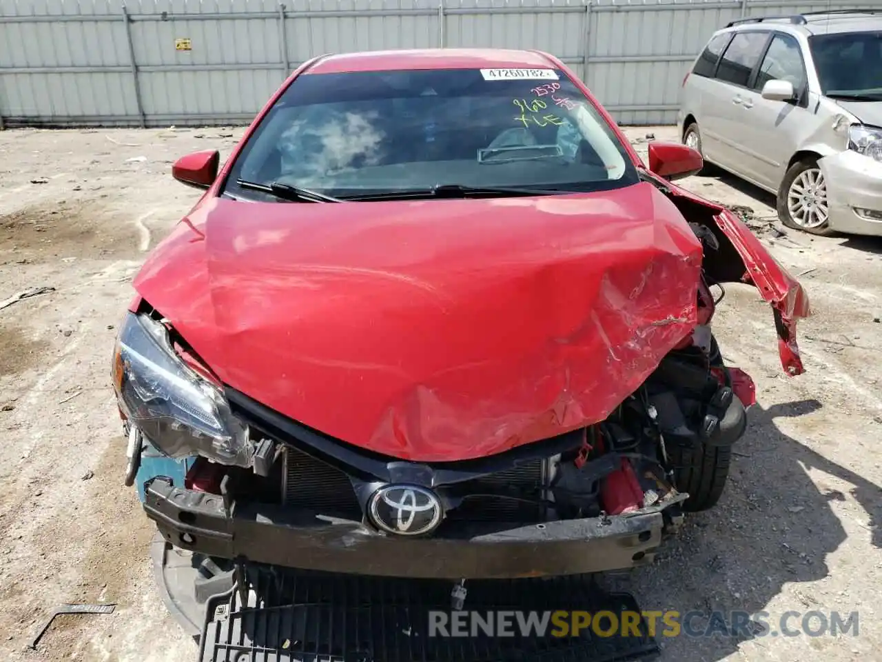 9 Photograph of a damaged car 2T1BURHE5KC152530 TOYOTA COROLLA 2019