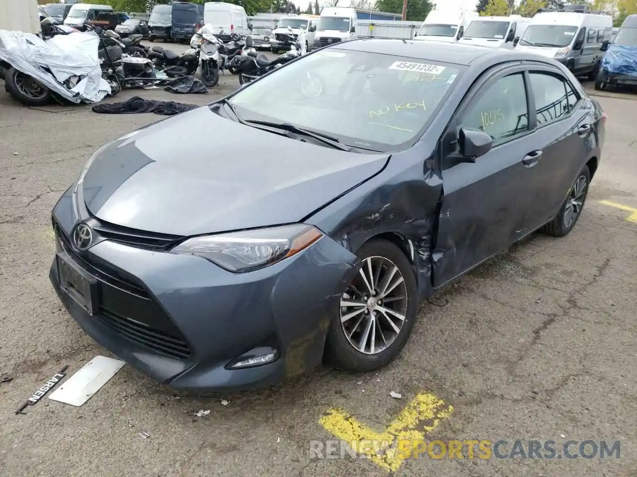 2 Photograph of a damaged car 2T1BURHE5KC155881 TOYOTA COROLLA 2019