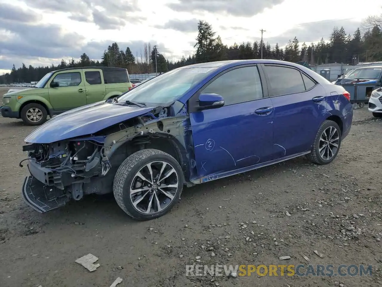 1 Photograph of a damaged car 2T1BURHE5KC157114 TOYOTA COROLLA 2019