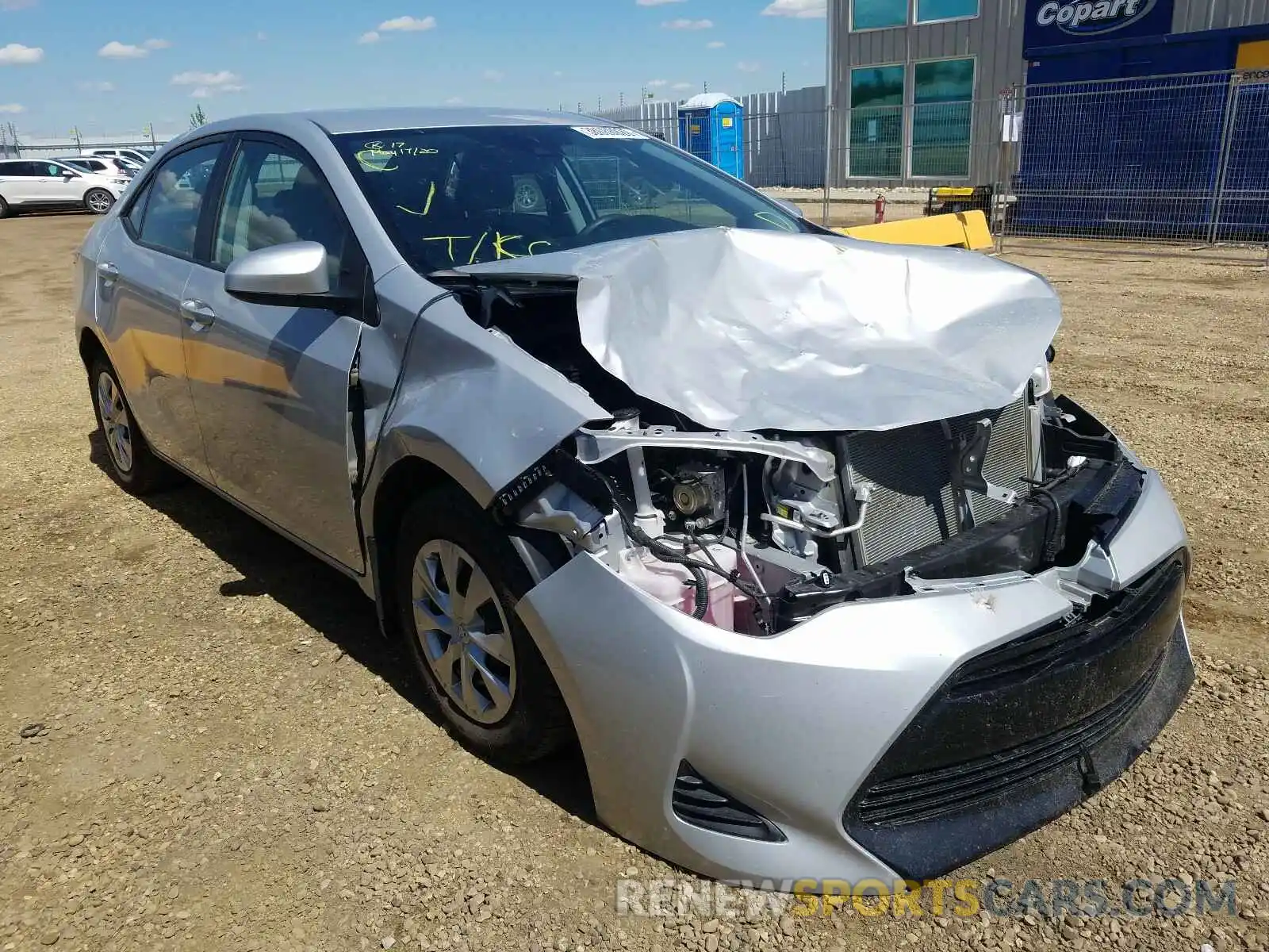 1 Photograph of a damaged car 2T1BURHE5KC171353 TOYOTA COROLLA 2019