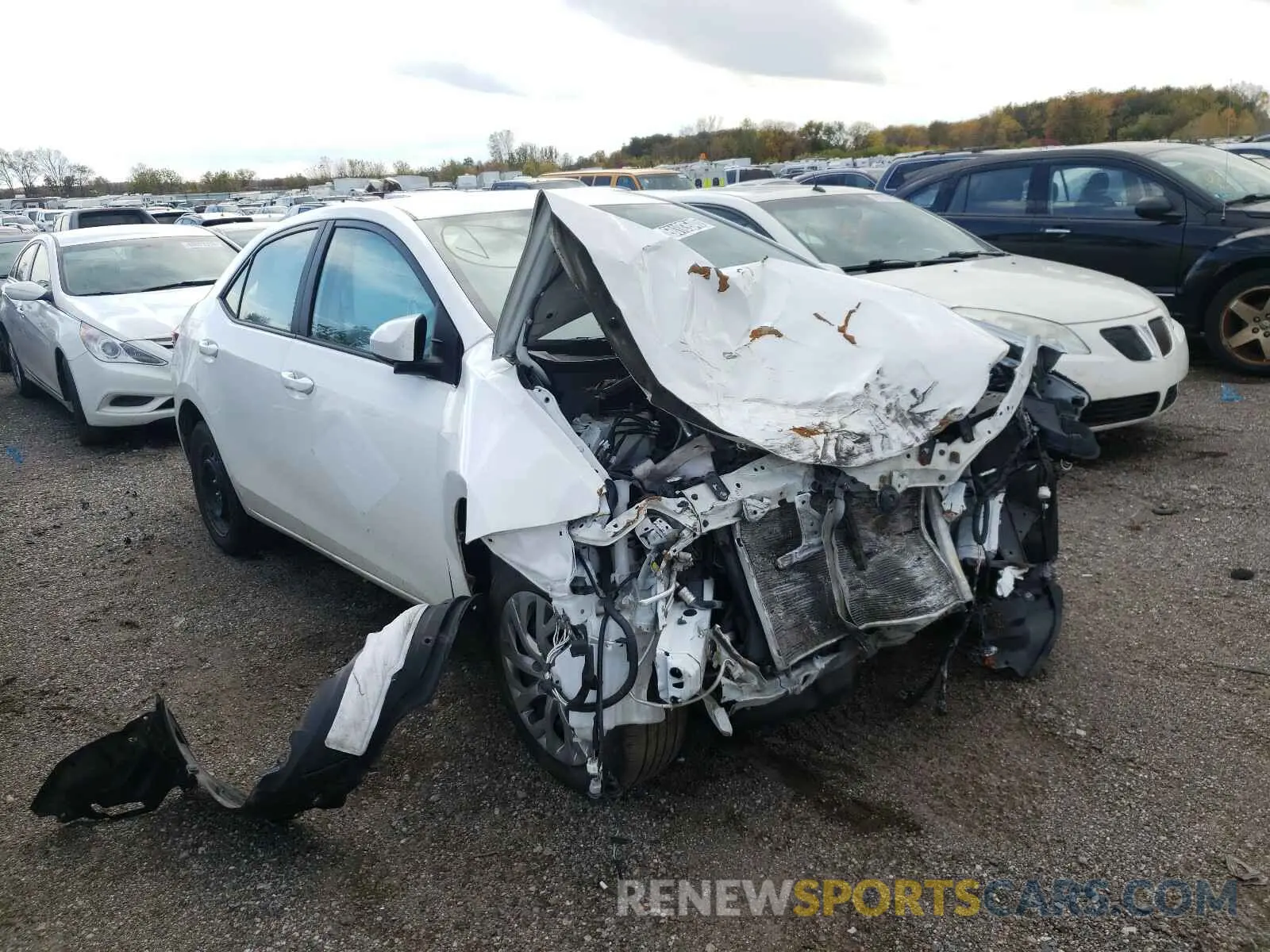 1 Photograph of a damaged car 2T1BURHE5KC181610 TOYOTA COROLLA 2019