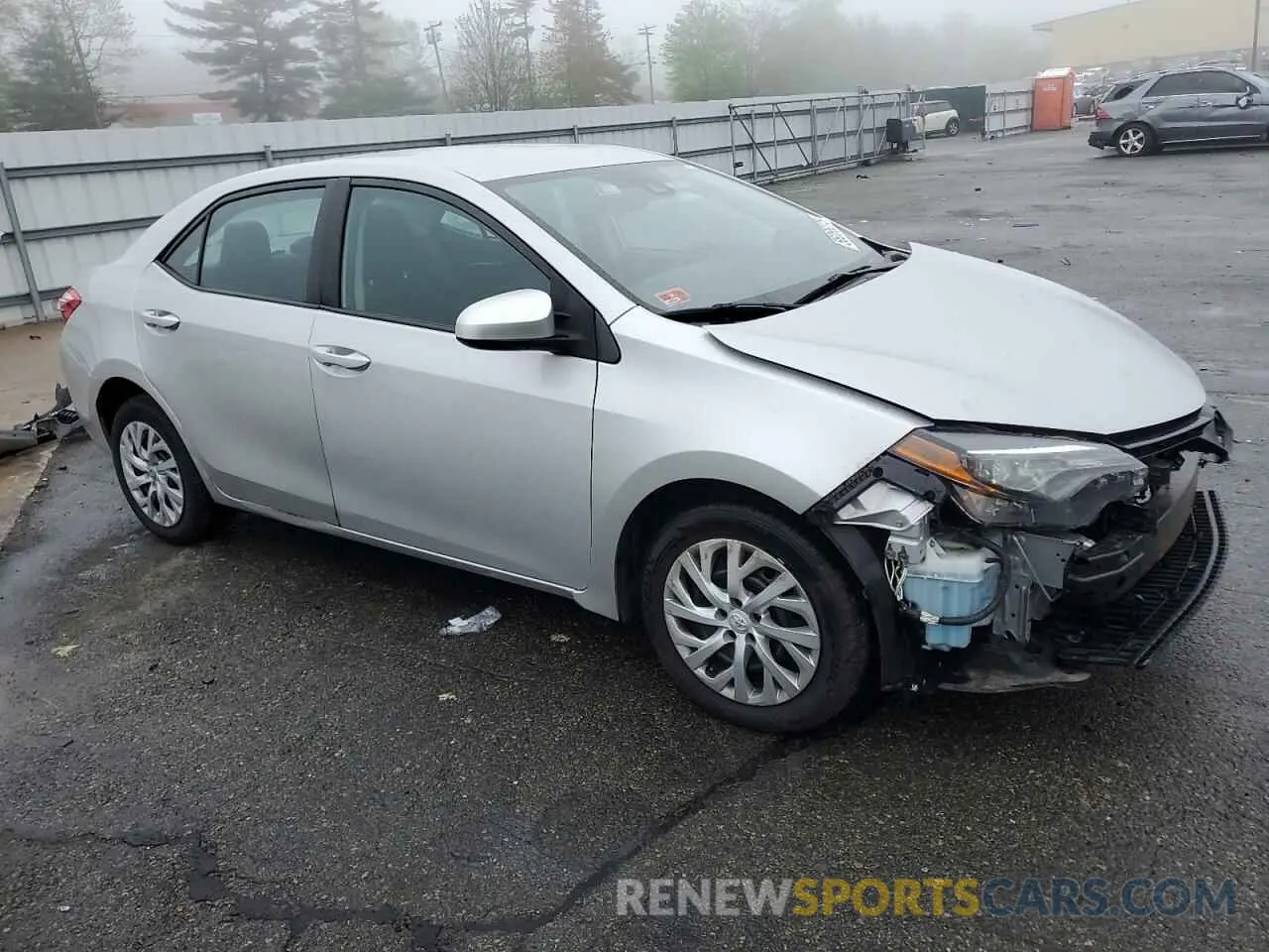 4 Photograph of a damaged car 2T1BURHE5KC184037 TOYOTA COROLLA 2019