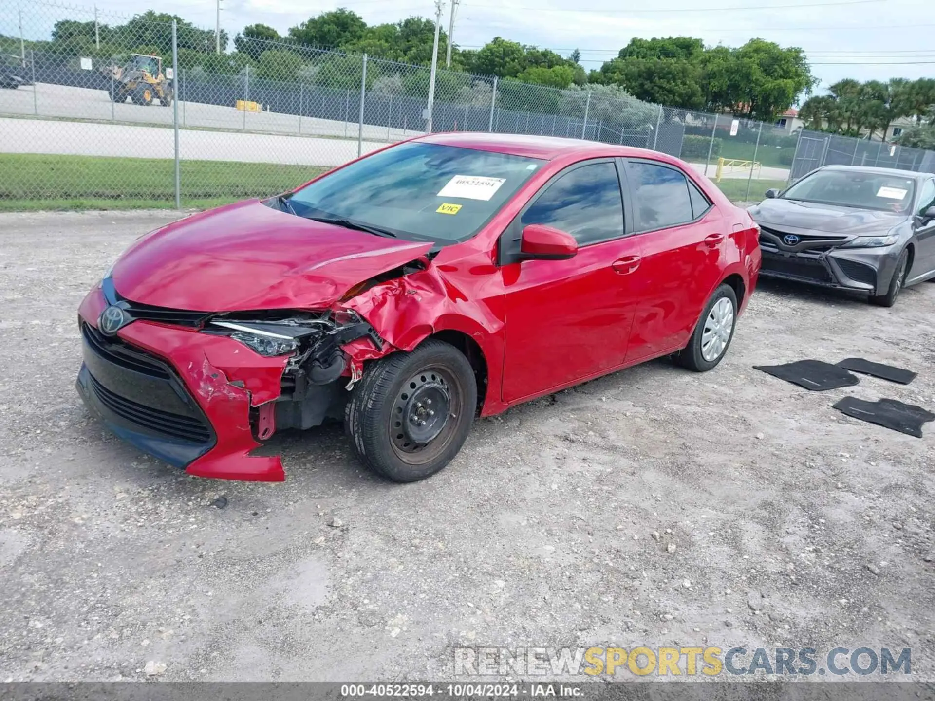 2 Photograph of a damaged car 2T1BURHE5KC202827 TOYOTA COROLLA 2019