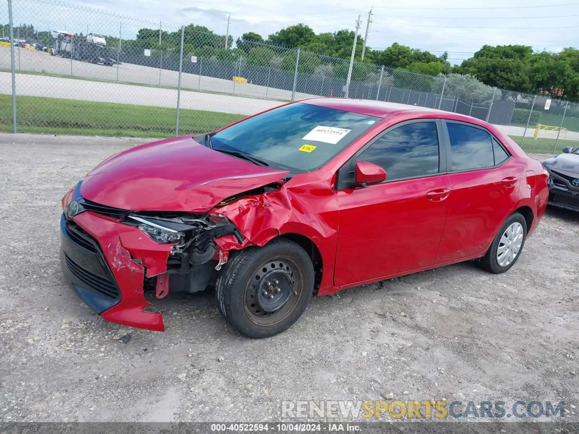 6 Photograph of a damaged car 2T1BURHE5KC202827 TOYOTA COROLLA 2019