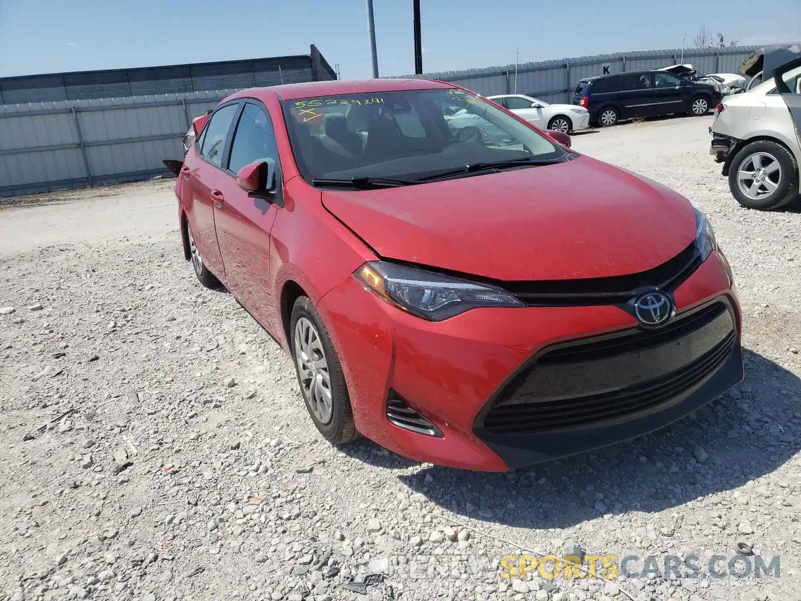 1 Photograph of a damaged car 2T1BURHE5KC218025 TOYOTA COROLLA 2019