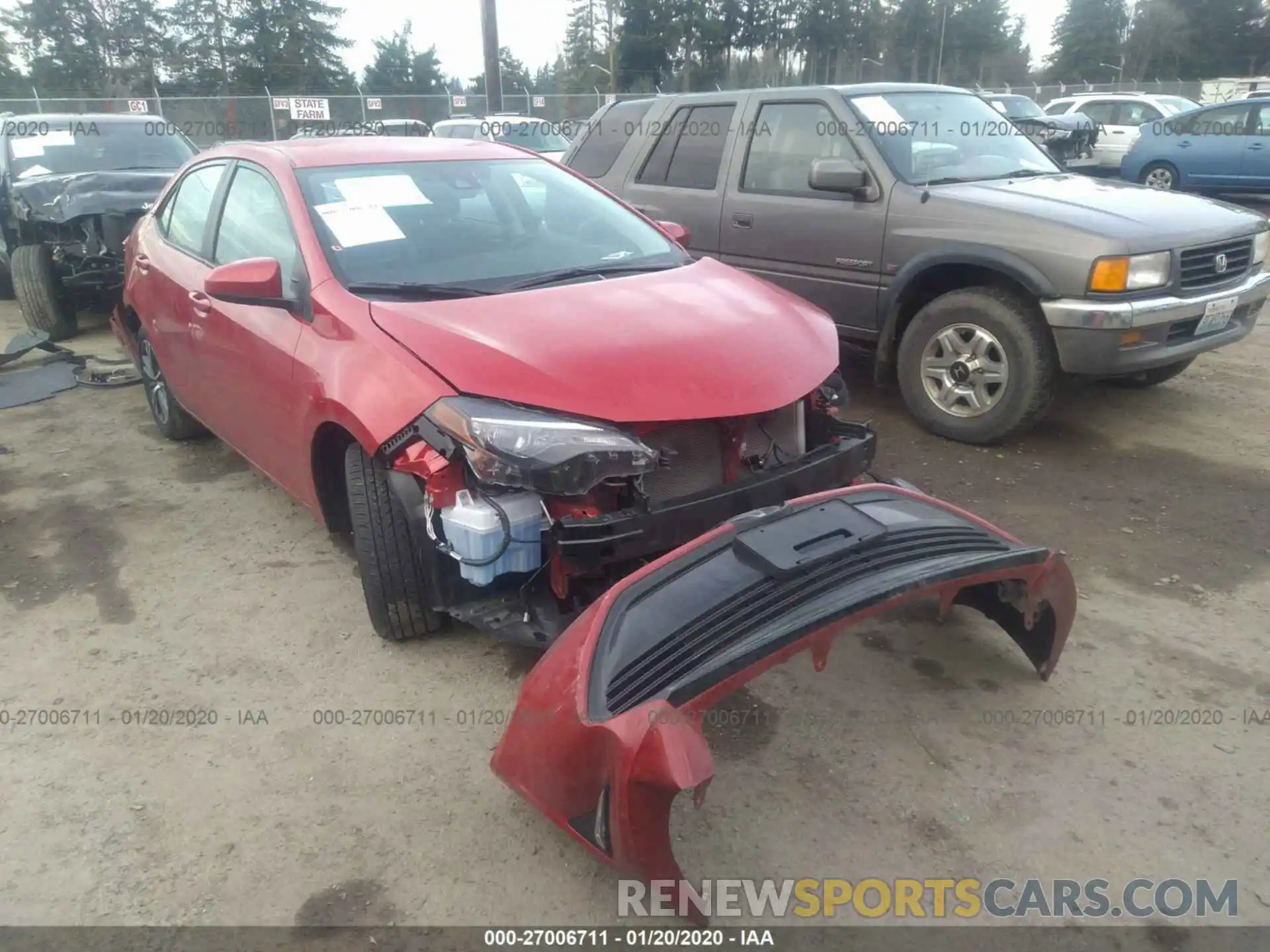 1 Photograph of a damaged car 2T1BURHE5KC218090 TOYOTA COROLLA 2019