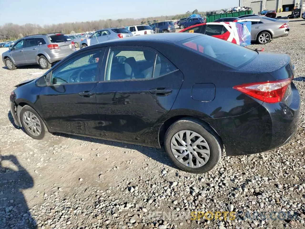 2 Photograph of a damaged car 2T1BURHE5KC219952 TOYOTA COROLLA 2019
