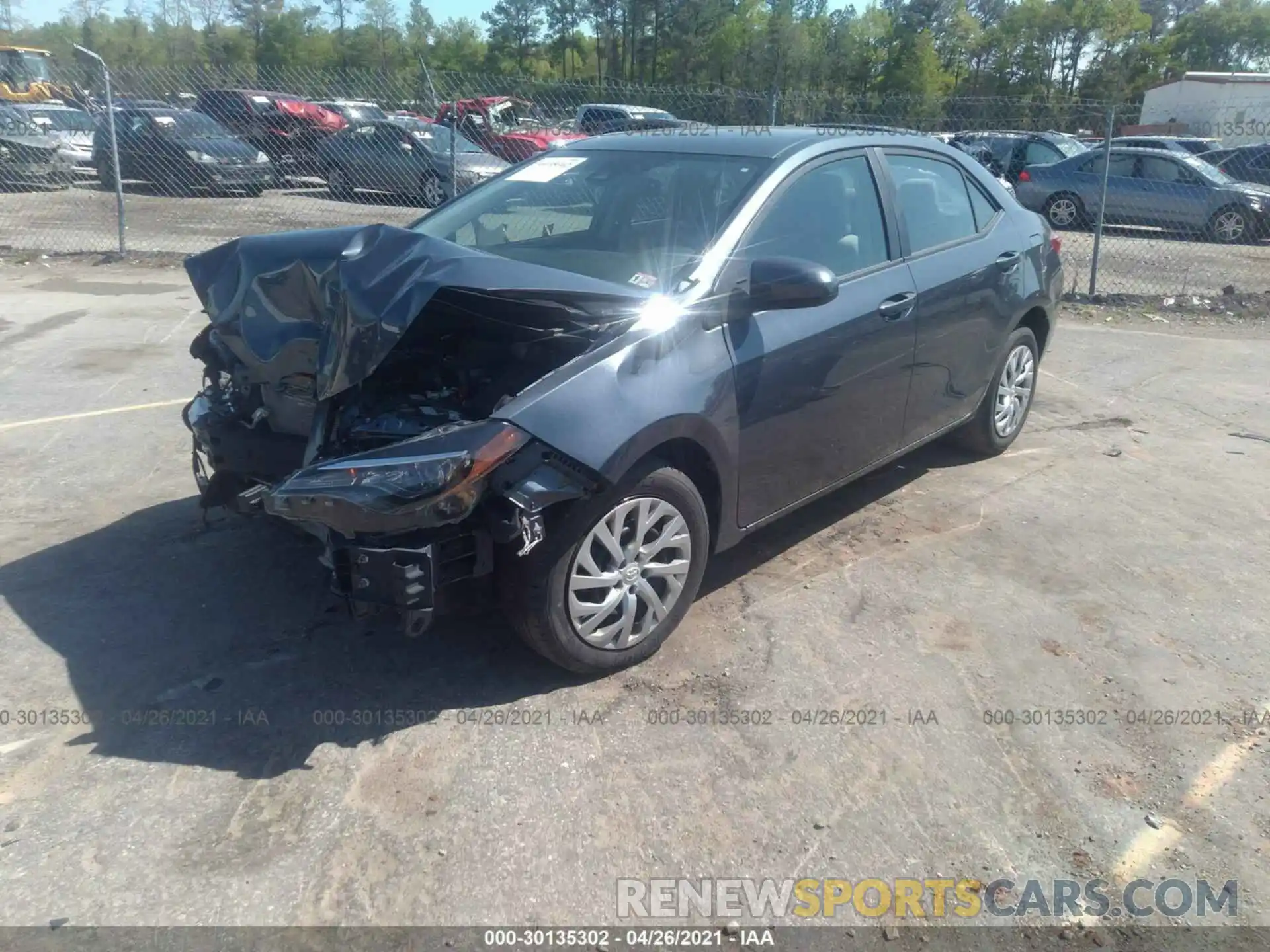 2 Photograph of a damaged car 2T1BURHE5KC223399 TOYOTA COROLLA 2019