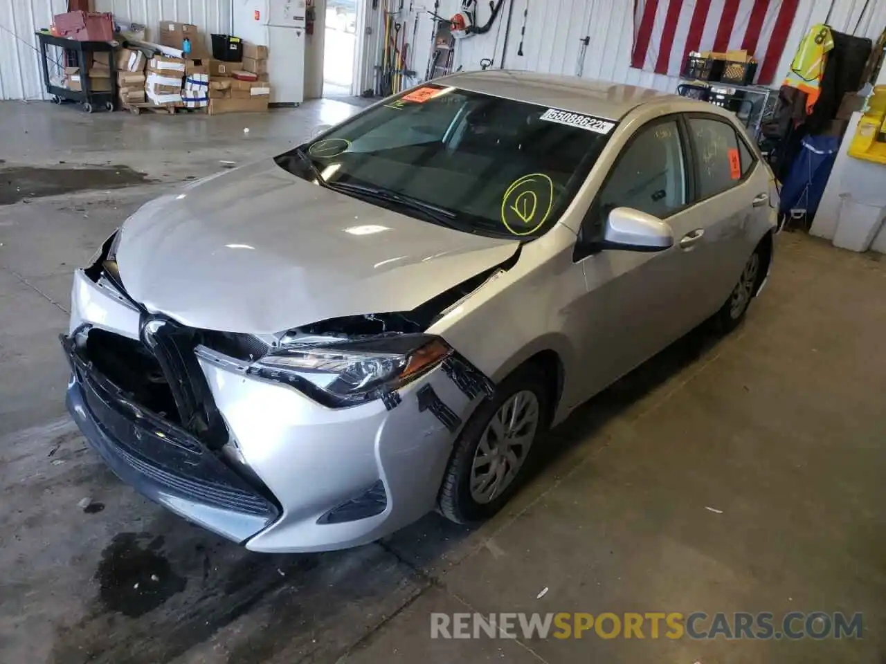 2 Photograph of a damaged car 2T1BURHE5KC233625 TOYOTA COROLLA 2019