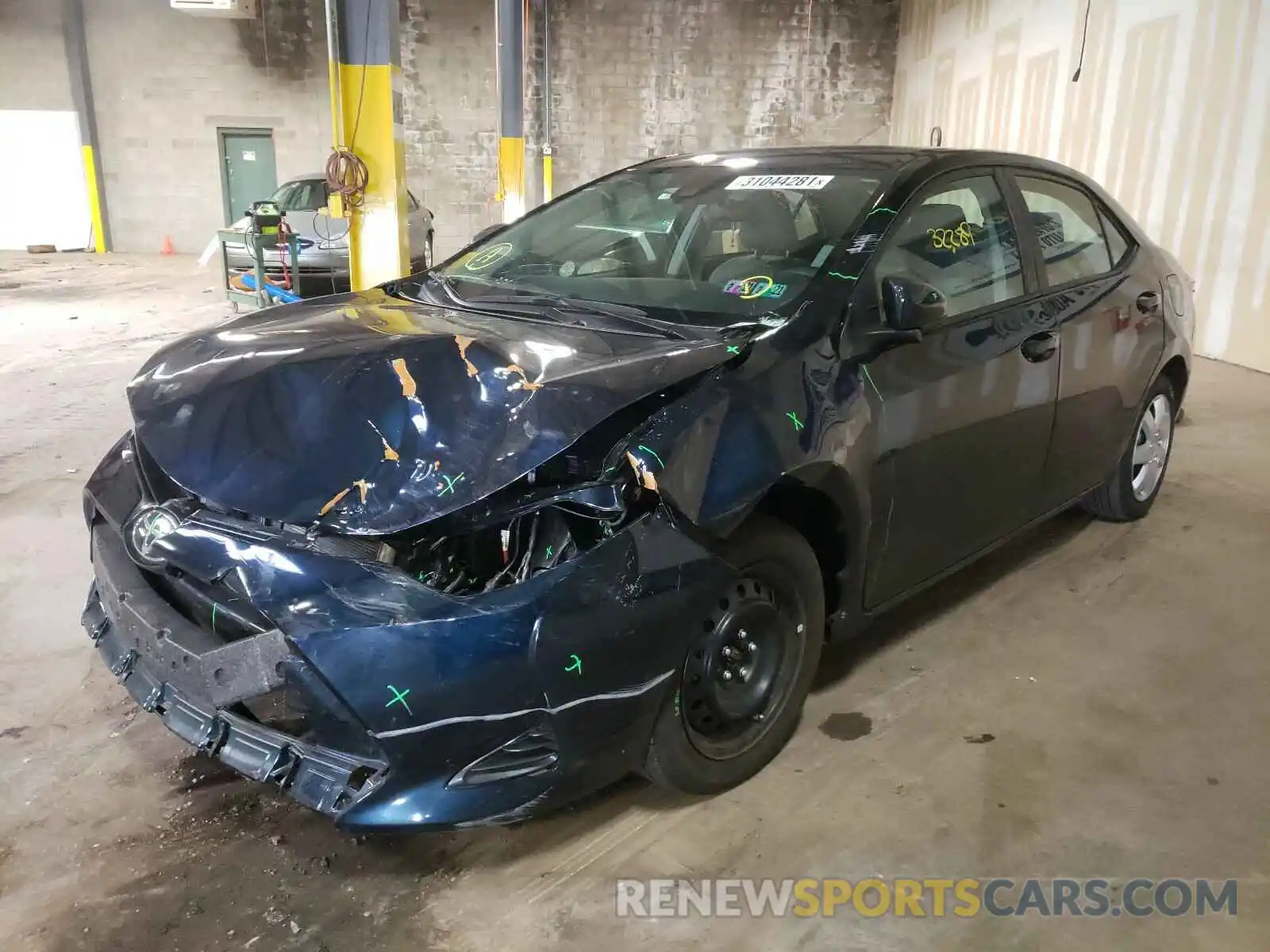 2 Photograph of a damaged car 2T1BURHE5KC244527 TOYOTA COROLLA 2019