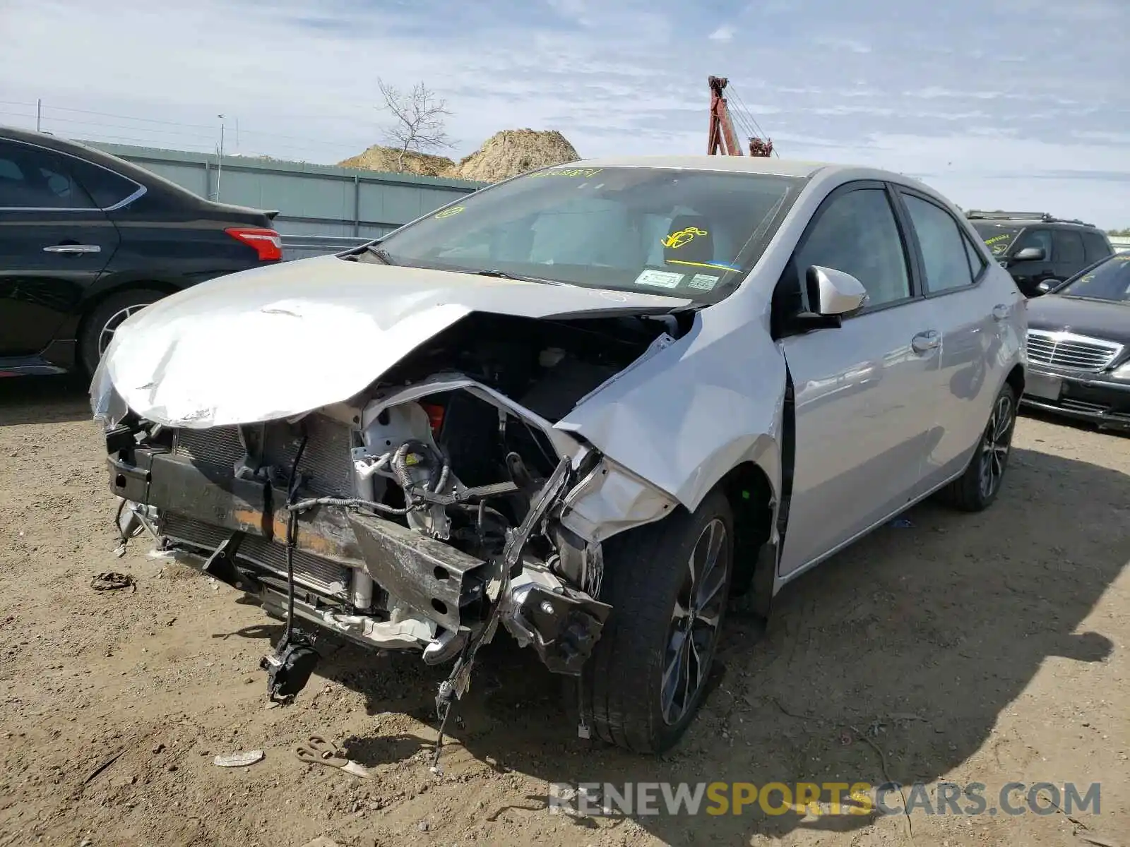 2 Photograph of a damaged car 2T1BURHE6KC138782 TOYOTA COROLLA 2019