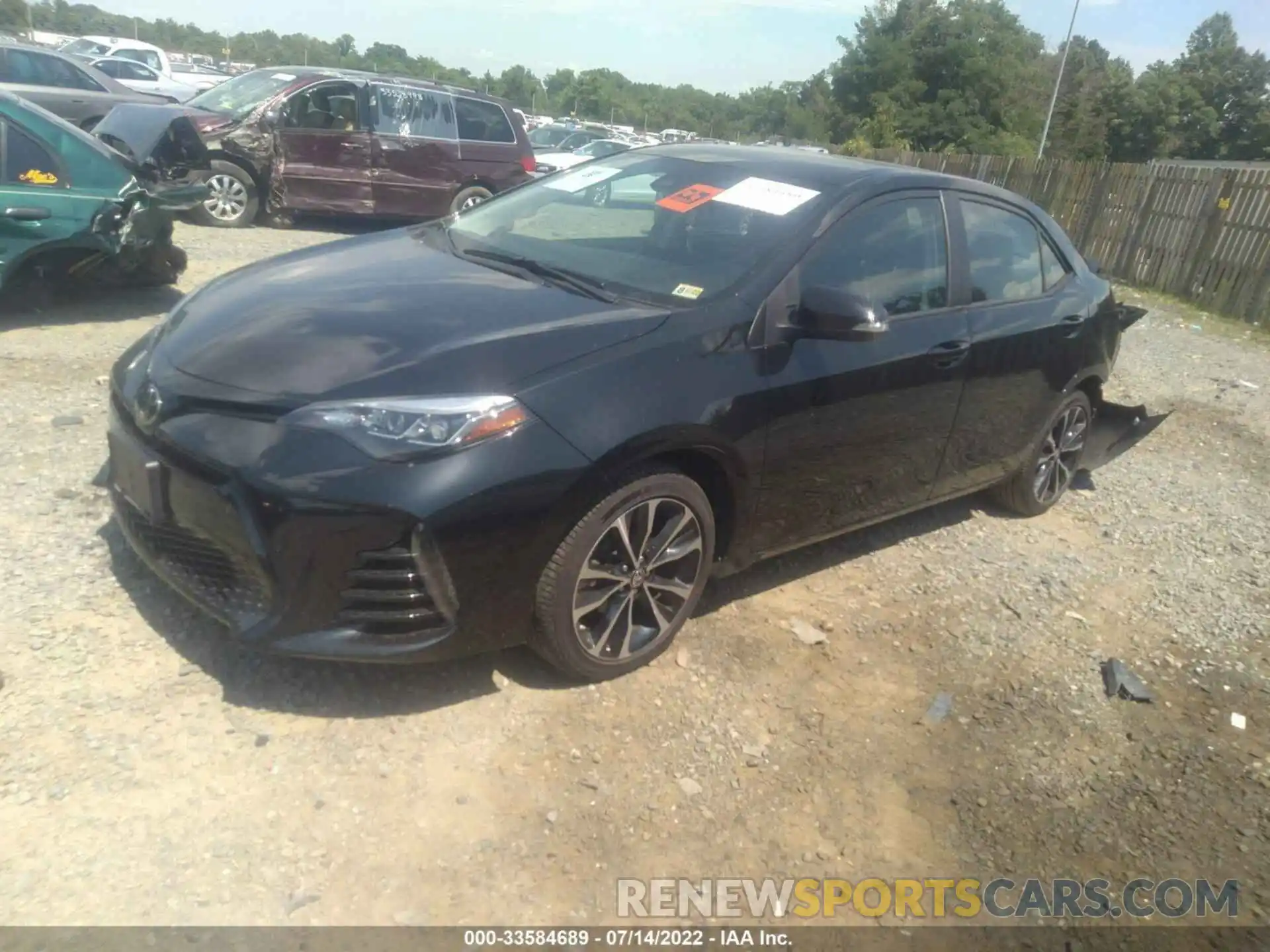 2 Photograph of a damaged car 2T1BURHE6KC151774 TOYOTA COROLLA 2019