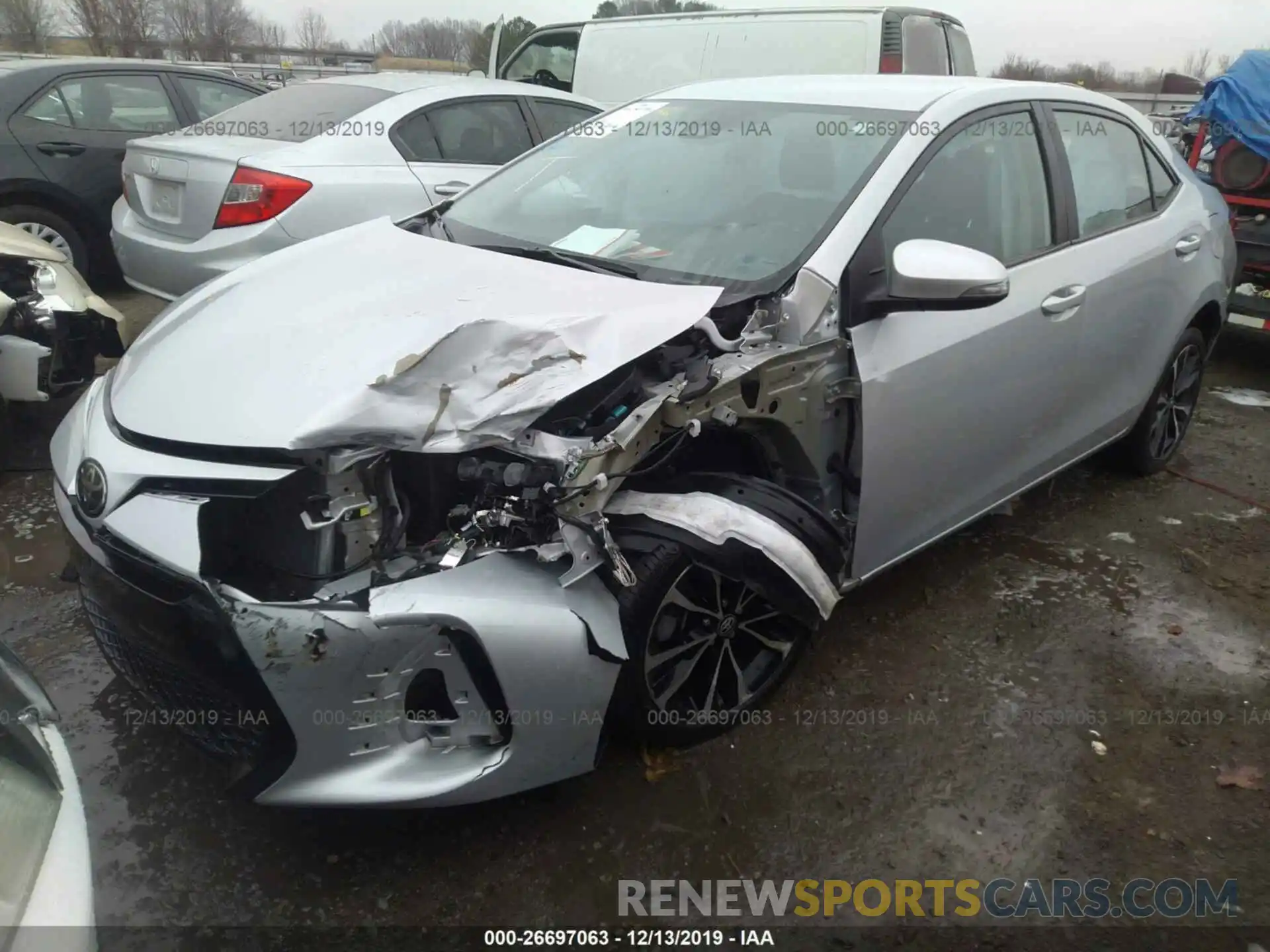 2 Photograph of a damaged car 2T1BURHE6KC222844 TOYOTA COROLLA 2019