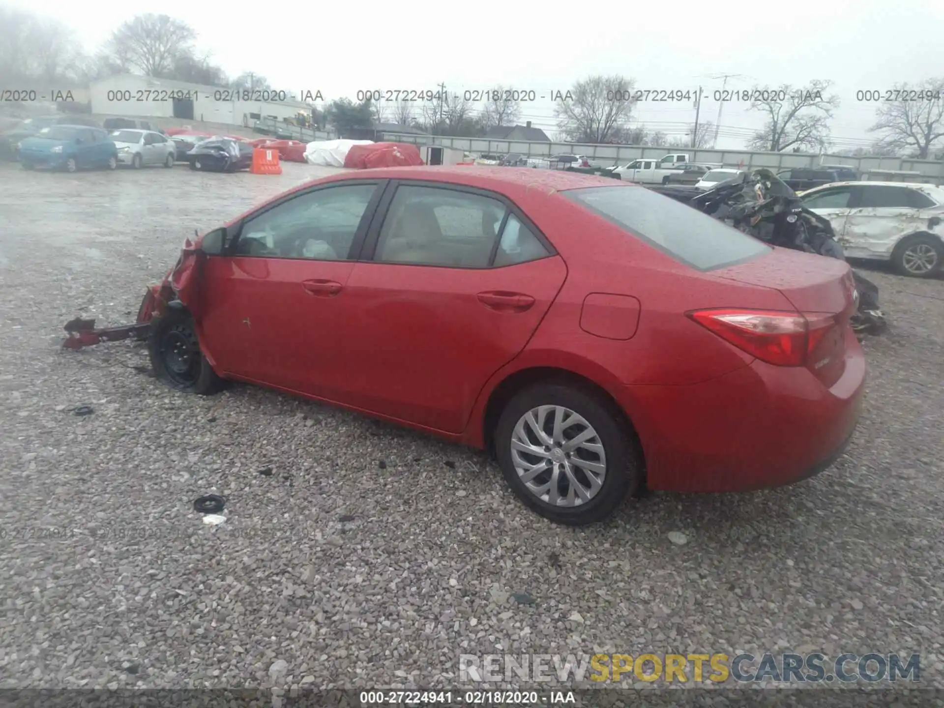 3 Photograph of a damaged car 2T1BURHE6KC227431 TOYOTA COROLLA 2019