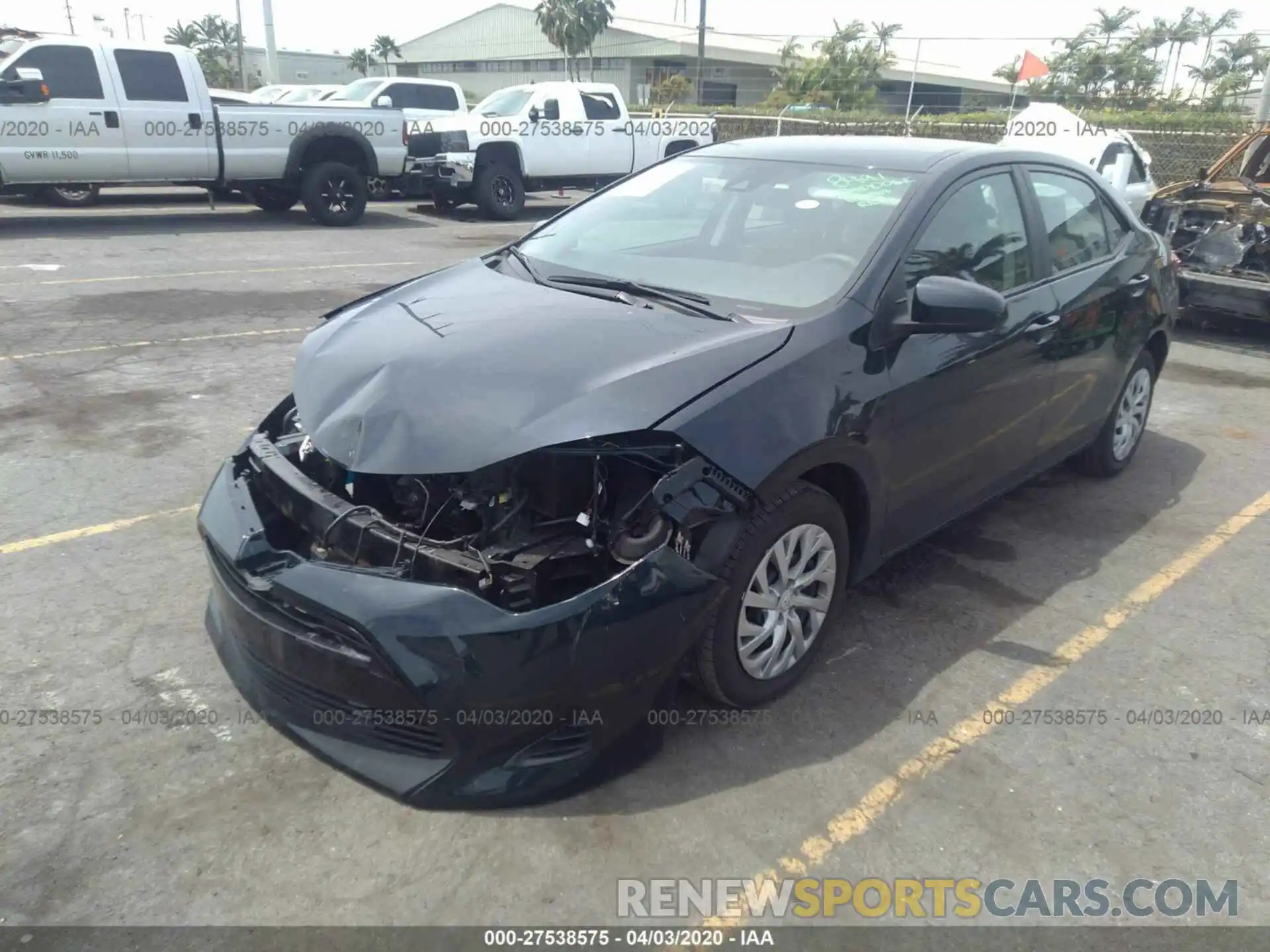 2 Photograph of a damaged car 2T1BURHE6KC228207 TOYOTA COROLLA 2019