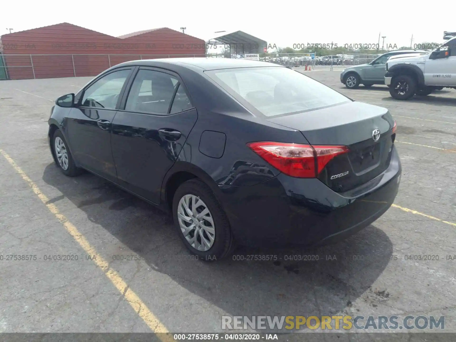 3 Photograph of a damaged car 2T1BURHE6KC228207 TOYOTA COROLLA 2019