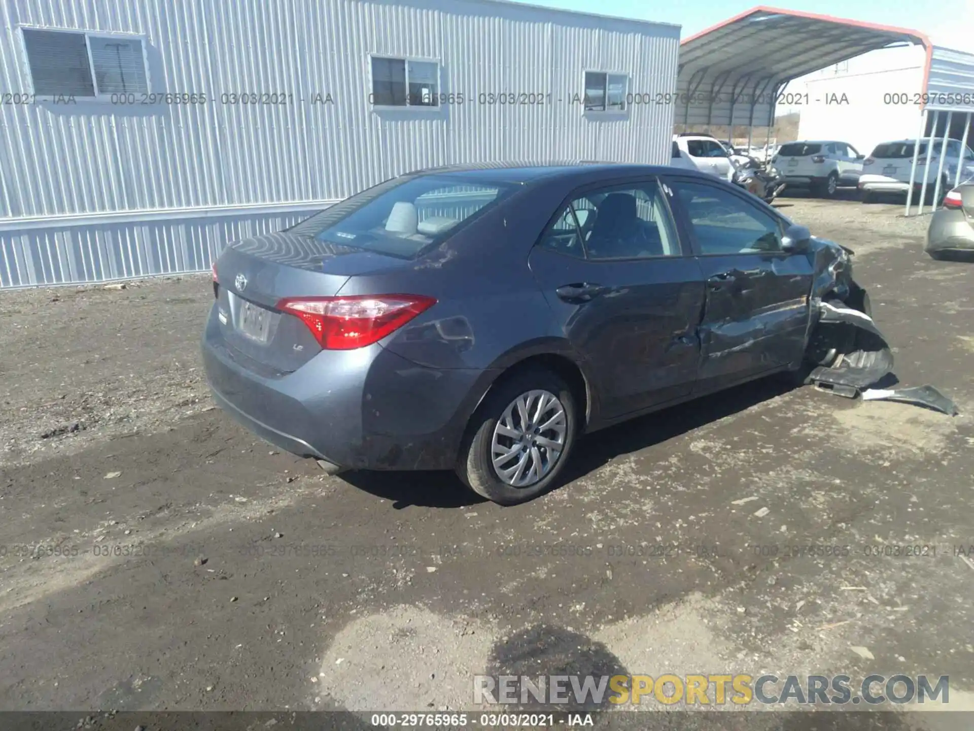 4 Photograph of a damaged car 2T1BURHE6KC231382 TOYOTA COROLLA 2019