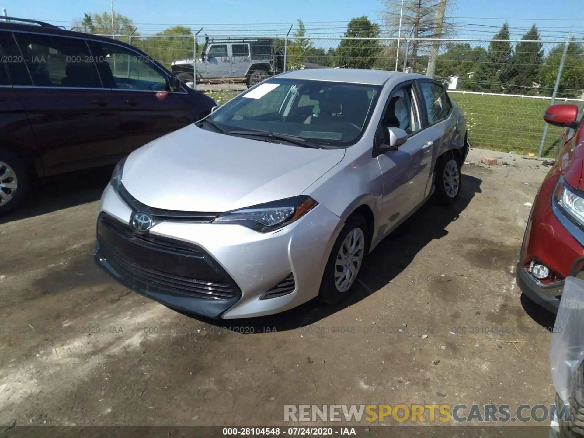 2 Photograph of a damaged car 2T1BURHE6KC233147 TOYOTA COROLLA 2019