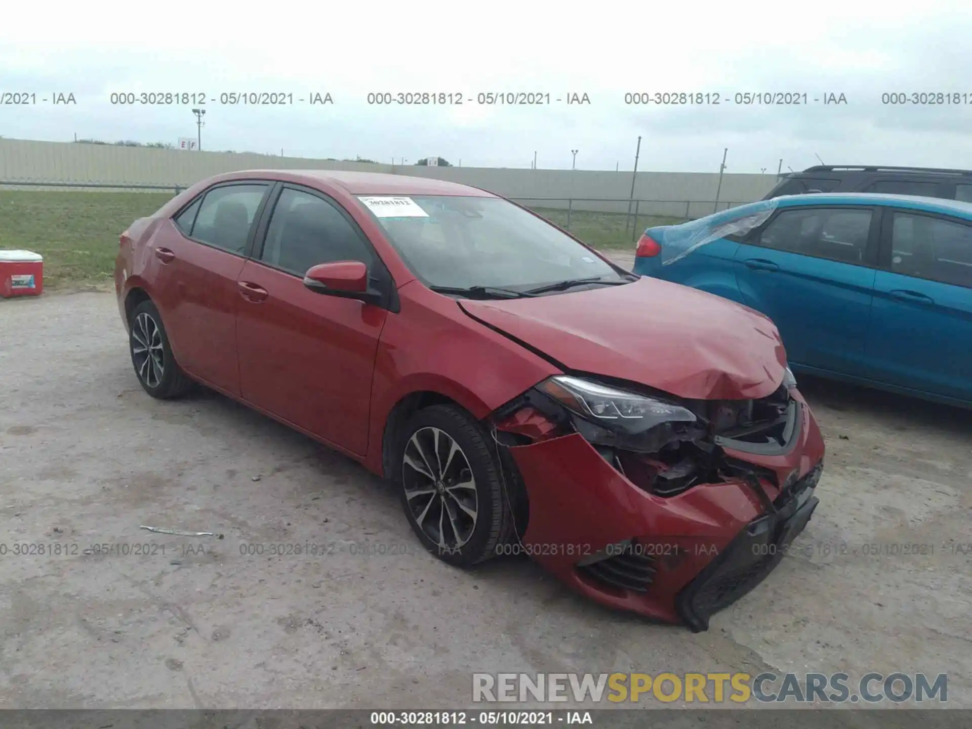 1 Photograph of a damaged car 2T1BURHE6KC241667 TOYOTA COROLLA 2019