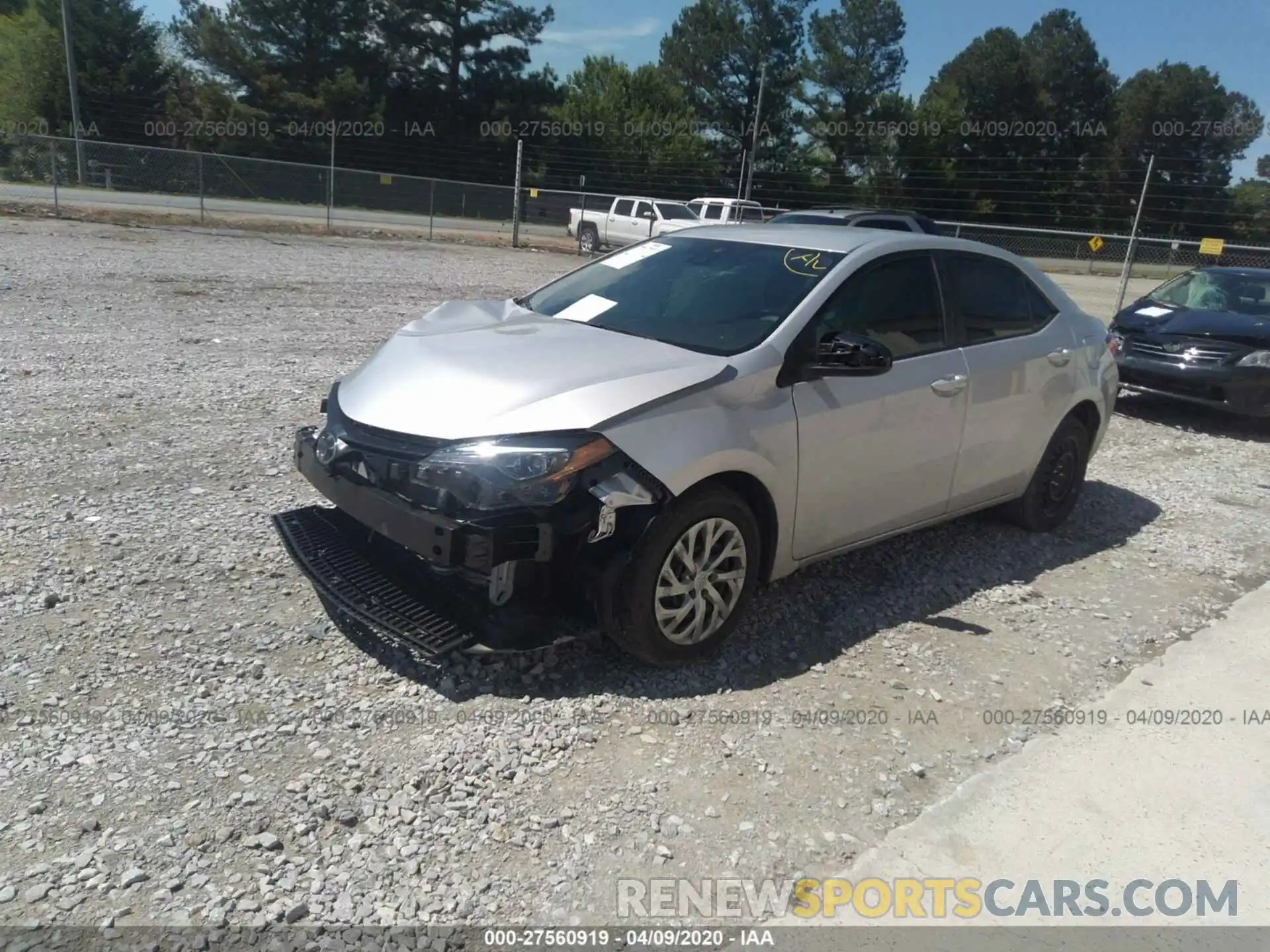 2 Photograph of a damaged car 2T1BURHE7KC126561 TOYOTA COROLLA 2019