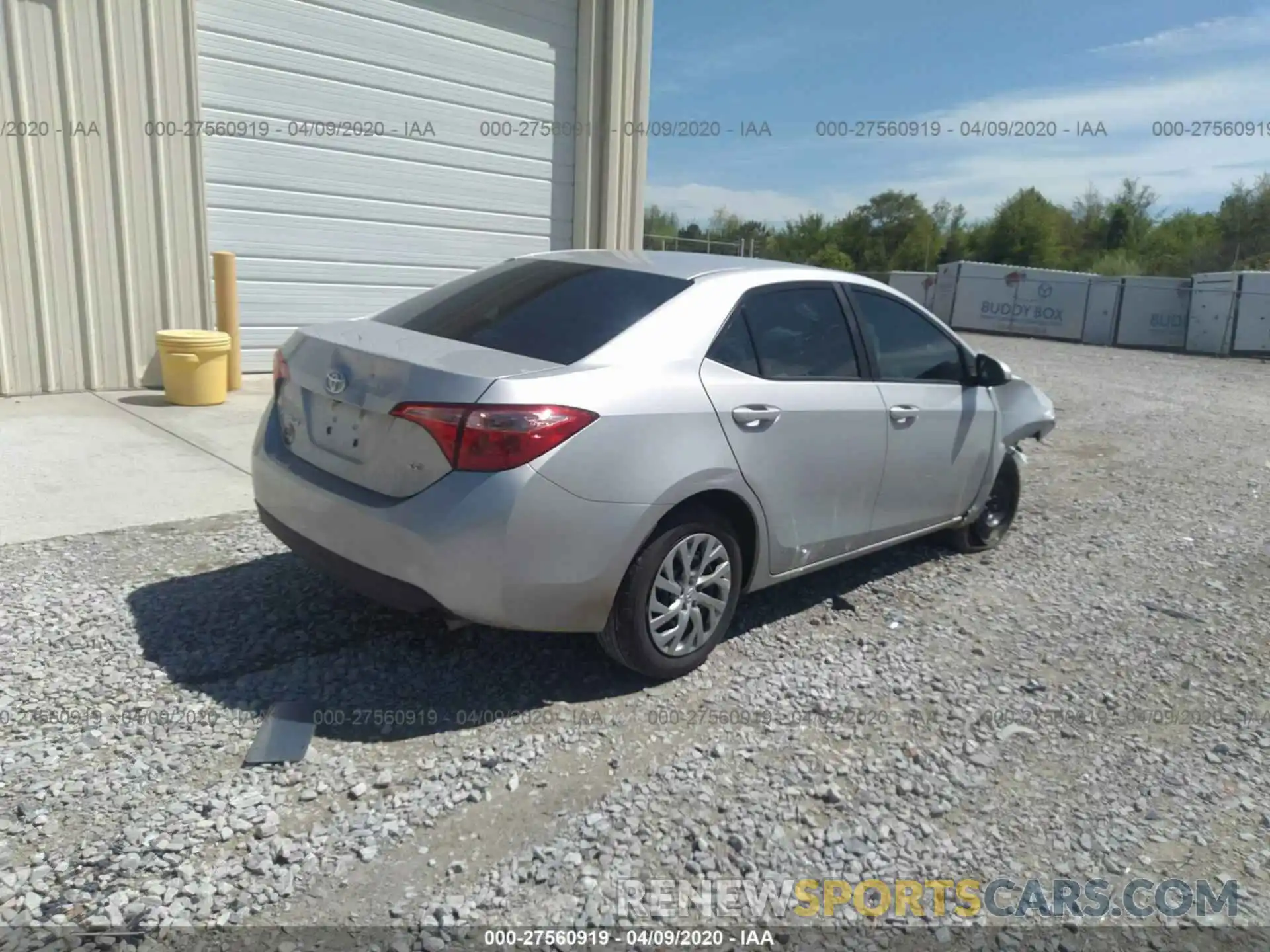 4 Photograph of a damaged car 2T1BURHE7KC126561 TOYOTA COROLLA 2019