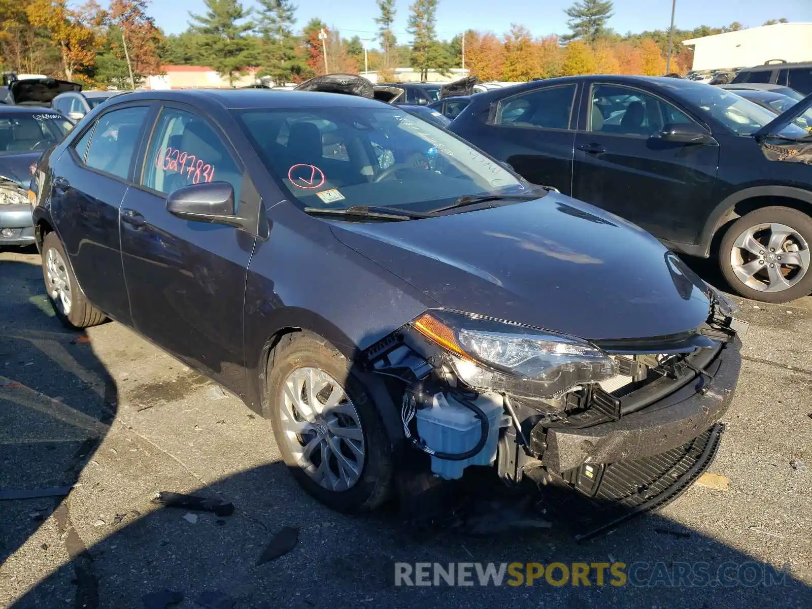 1 Photograph of a damaged car 2T1BURHE7KC127967 TOYOTA COROLLA 2019