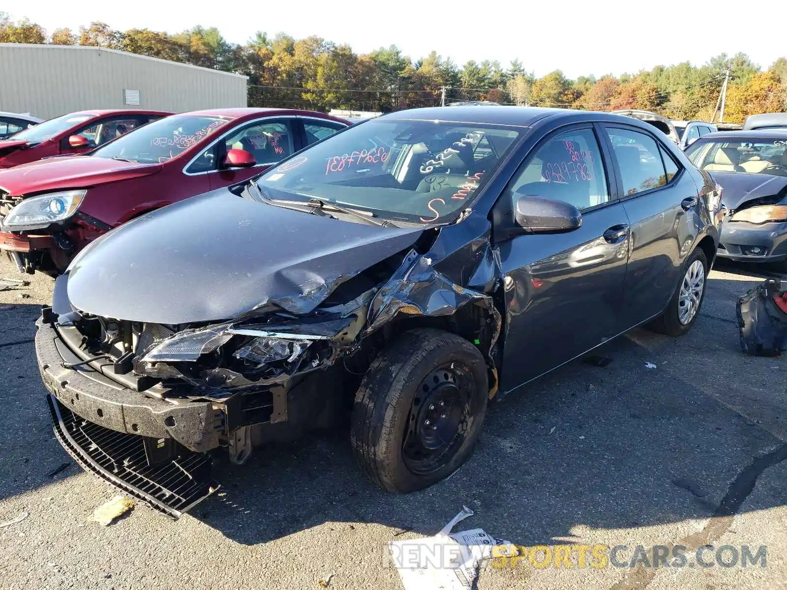 2 Photograph of a damaged car 2T1BURHE7KC127967 TOYOTA COROLLA 2019