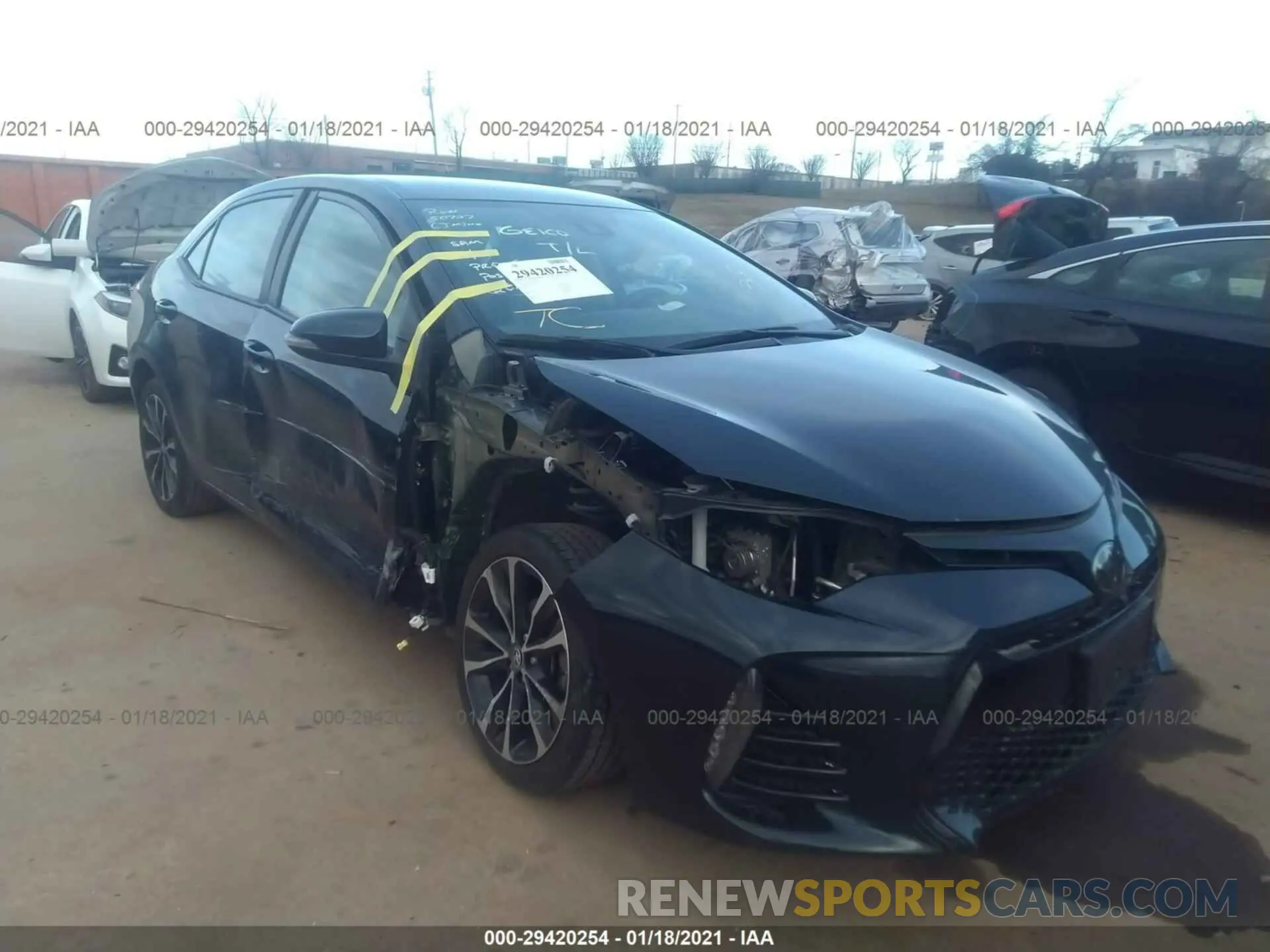 1 Photograph of a damaged car 2T1BURHE7KC132456 TOYOTA COROLLA 2019