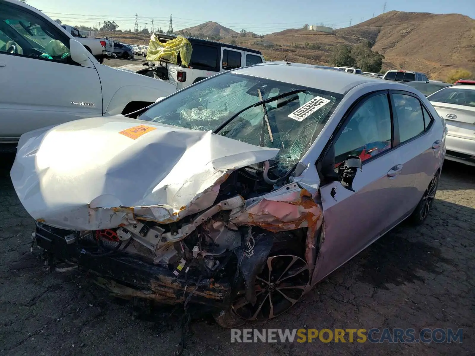 2 Photograph of a damaged car 2T1BURHE7KC135454 TOYOTA COROLLA 2019