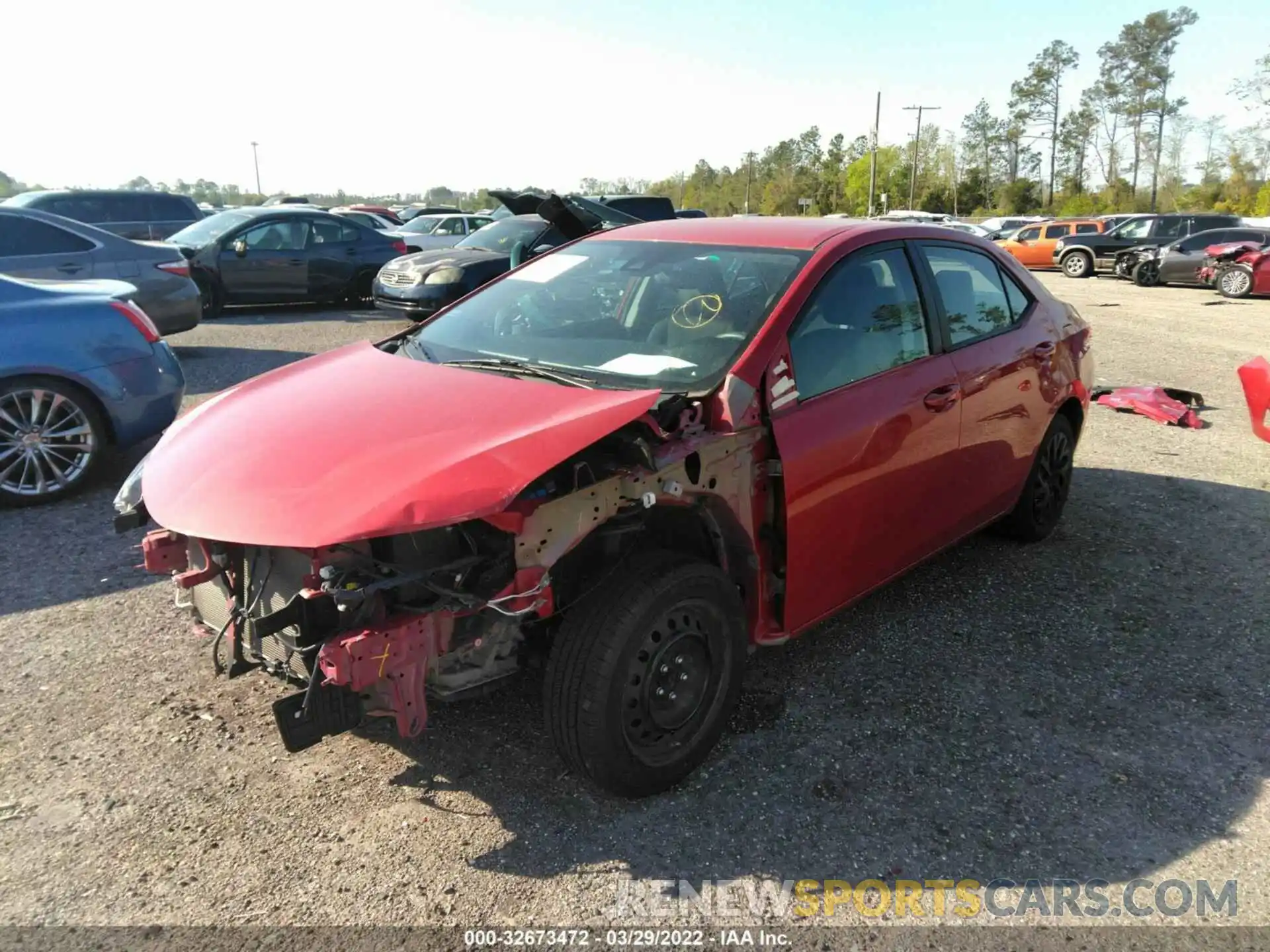 2 Photograph of a damaged car 2T1BURHE7KC138354 TOYOTA COROLLA 2019