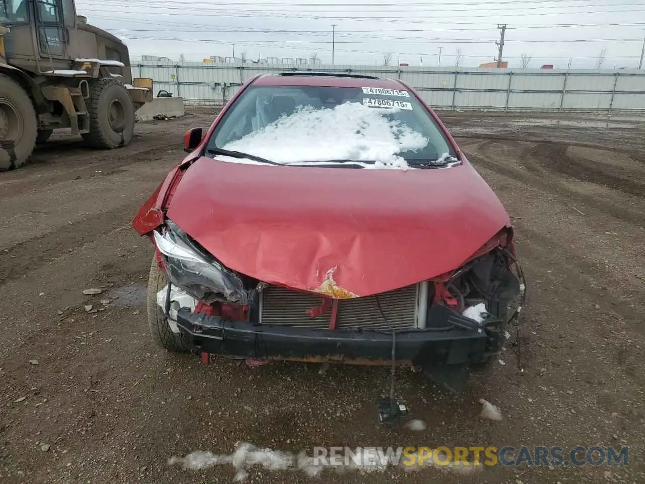 5 Photograph of a damaged car 2T1BURHE7KC142470 TOYOTA COROLLA 2019