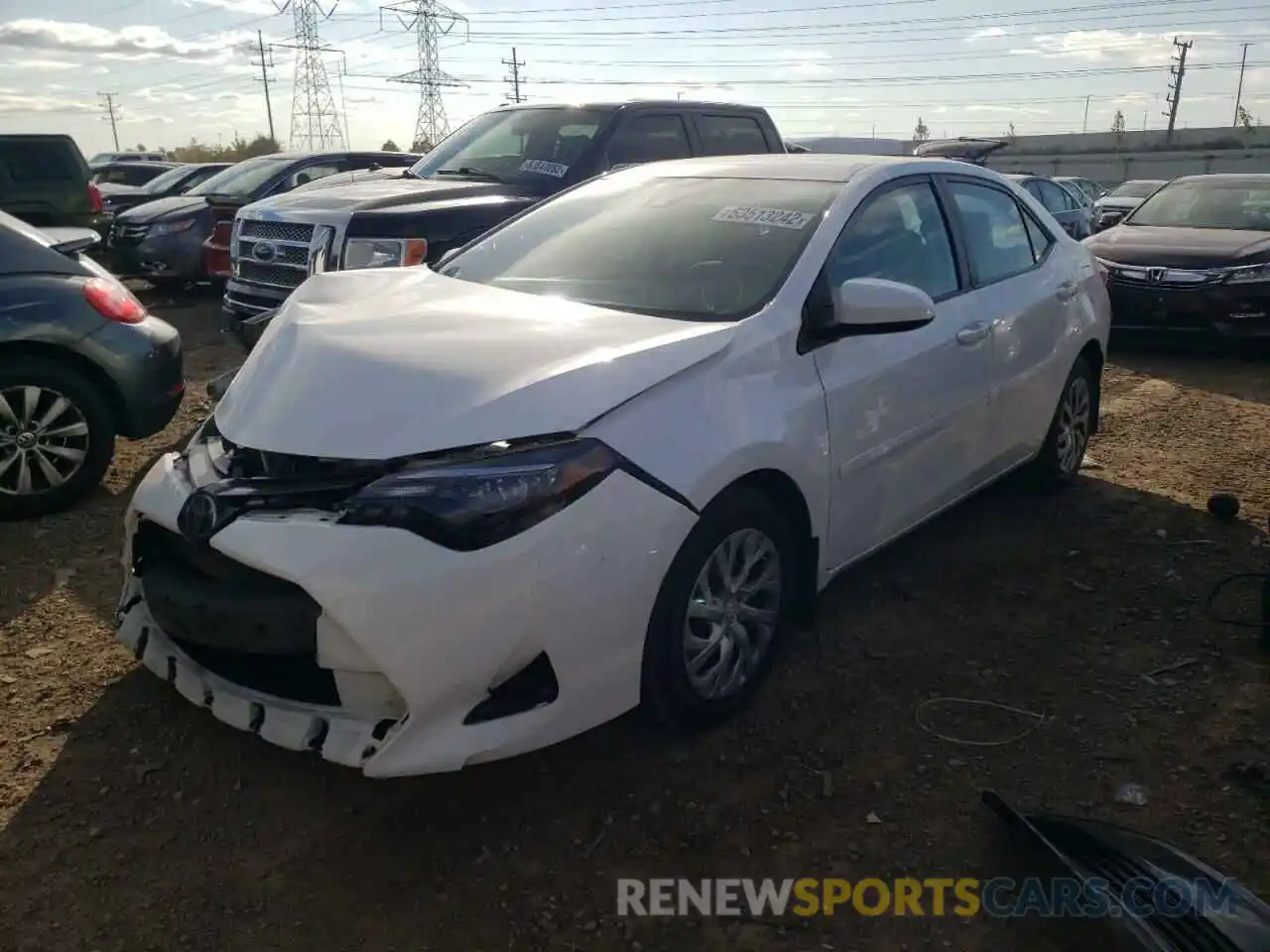 2 Photograph of a damaged car 2T1BURHE7KC143036 TOYOTA COROLLA 2019