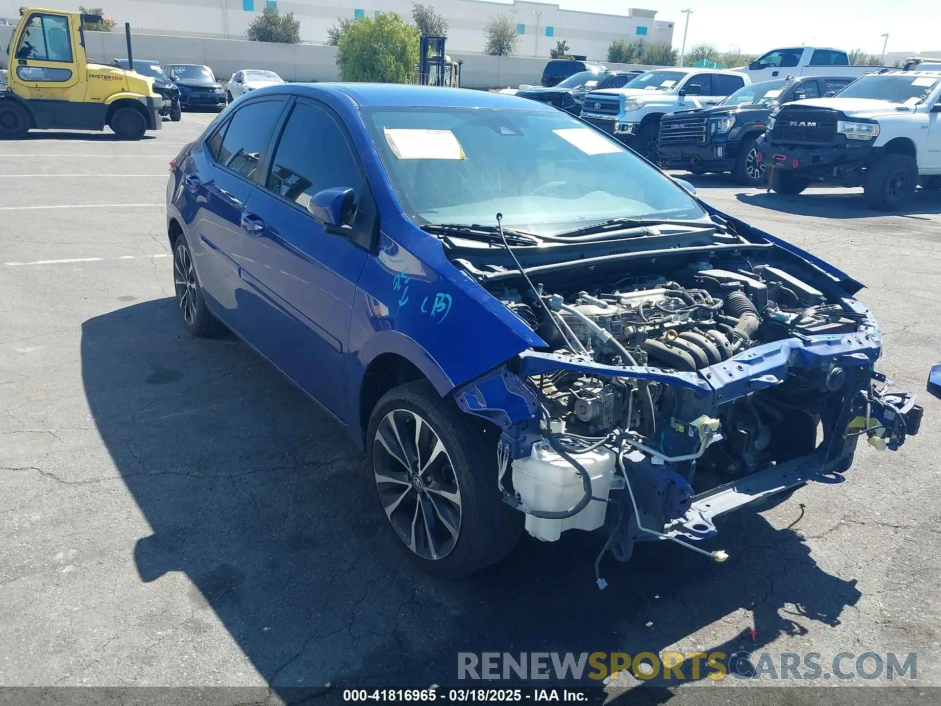1 Photograph of a damaged car 2T1BURHE7KC151525 TOYOTA COROLLA 2019