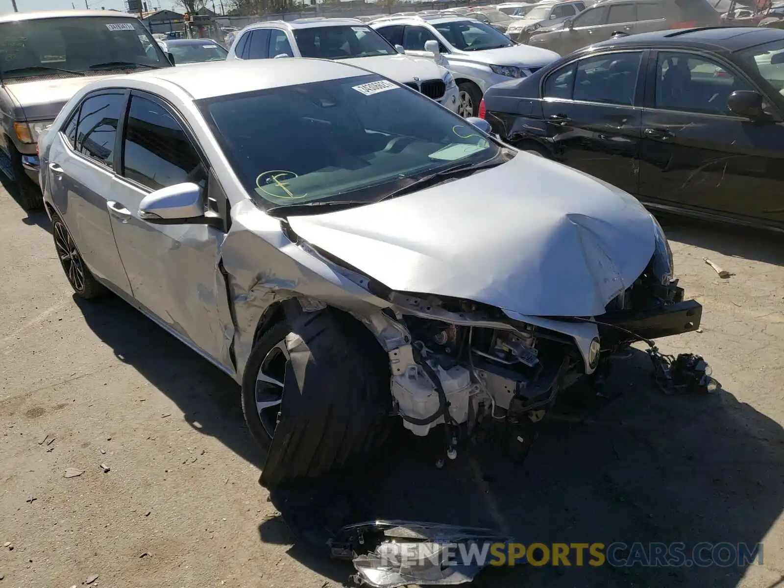 1 Photograph of a damaged car 2T1BURHE7KC155414 TOYOTA COROLLA 2019