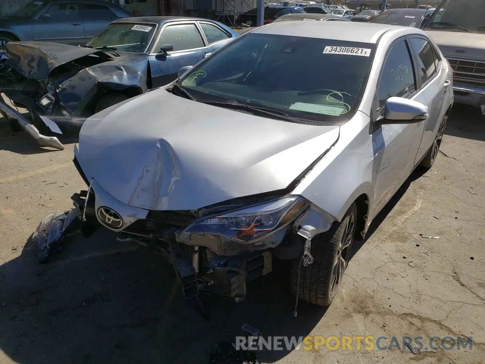 2 Photograph of a damaged car 2T1BURHE7KC155414 TOYOTA COROLLA 2019