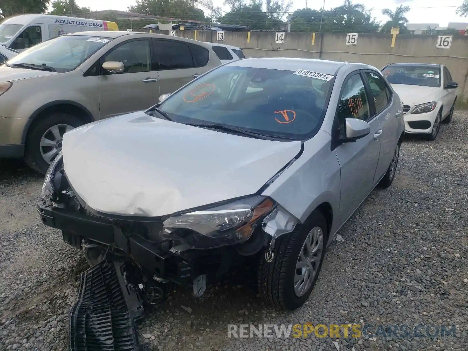 2 Photograph of a damaged car 2T1BURHE7KC159981 TOYOTA COROLLA 2019