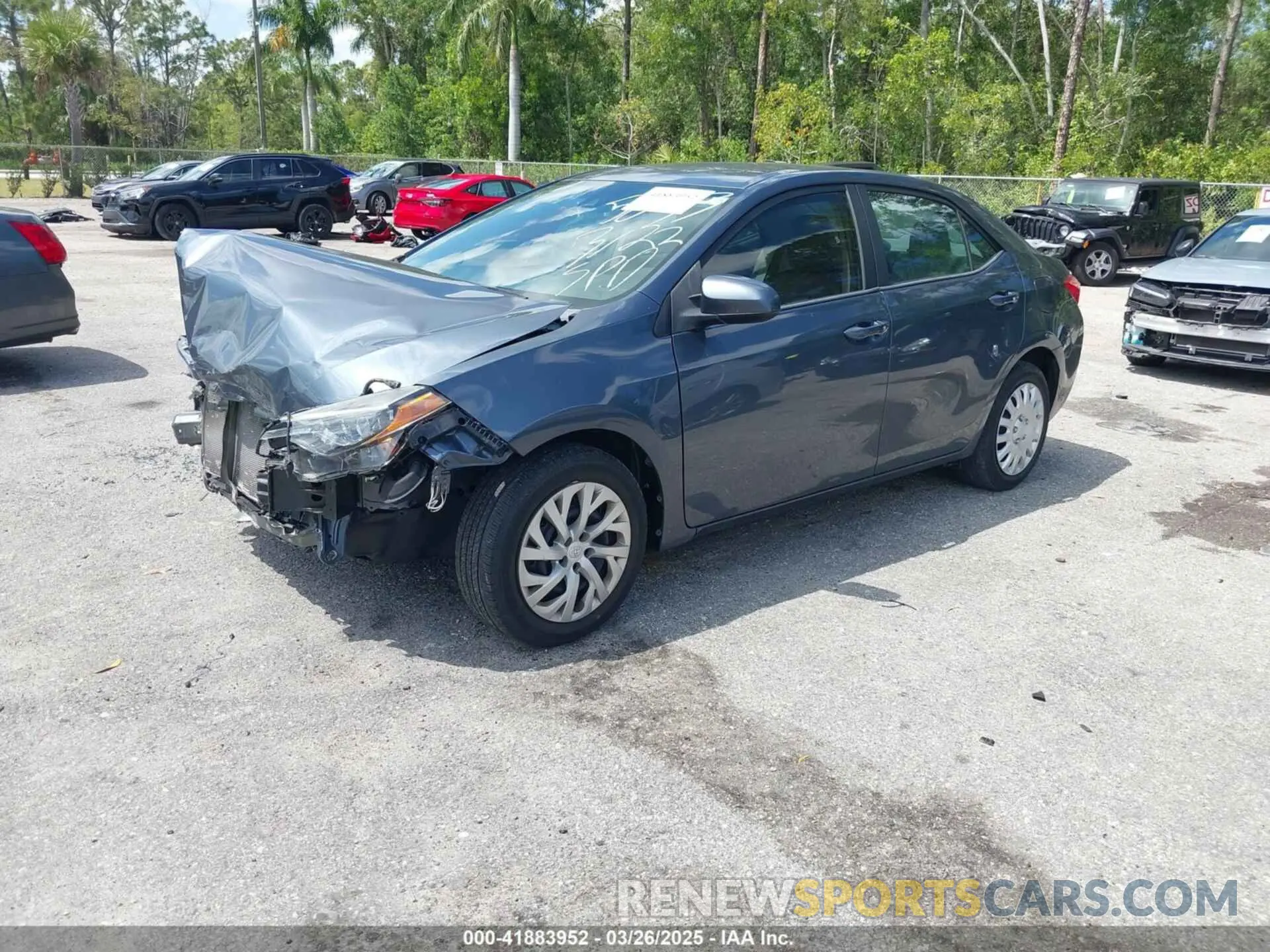 2 Photograph of a damaged car 2T1BURHE7KC185853 TOYOTA COROLLA 2019