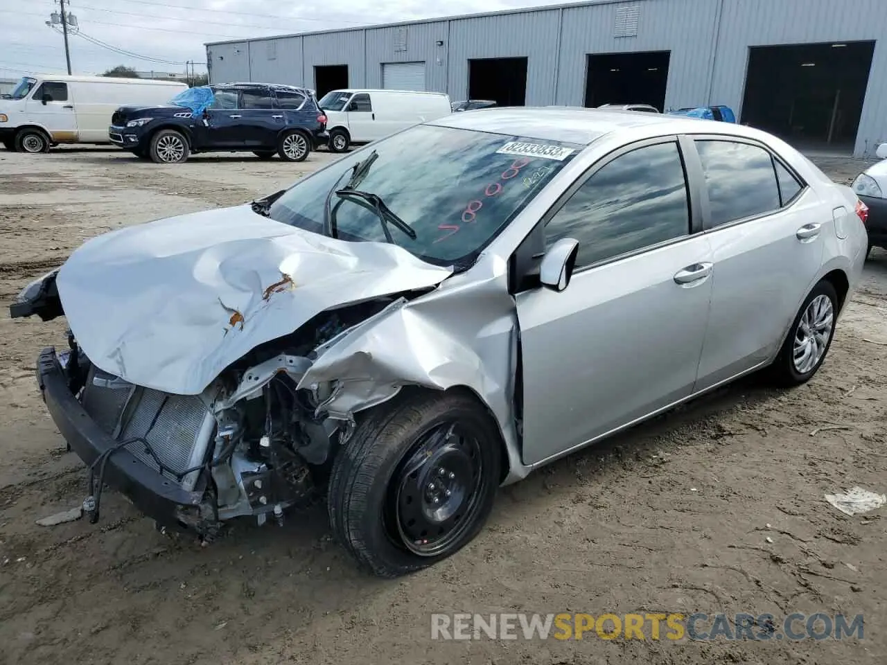 1 Photograph of a damaged car 2T1BURHE7KC188087 TOYOTA COROLLA 2019