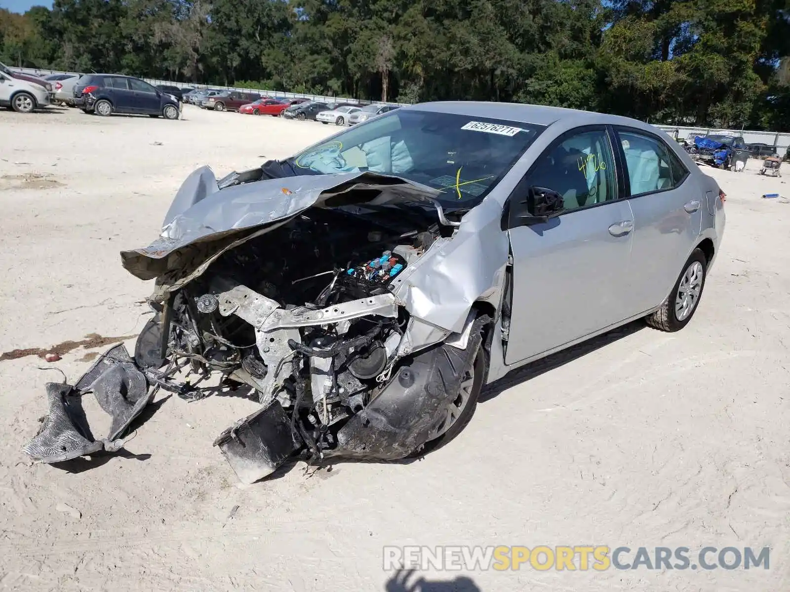 2 Photograph of a damaged car 2T1BURHE7KC193855 TOYOTA COROLLA 2019