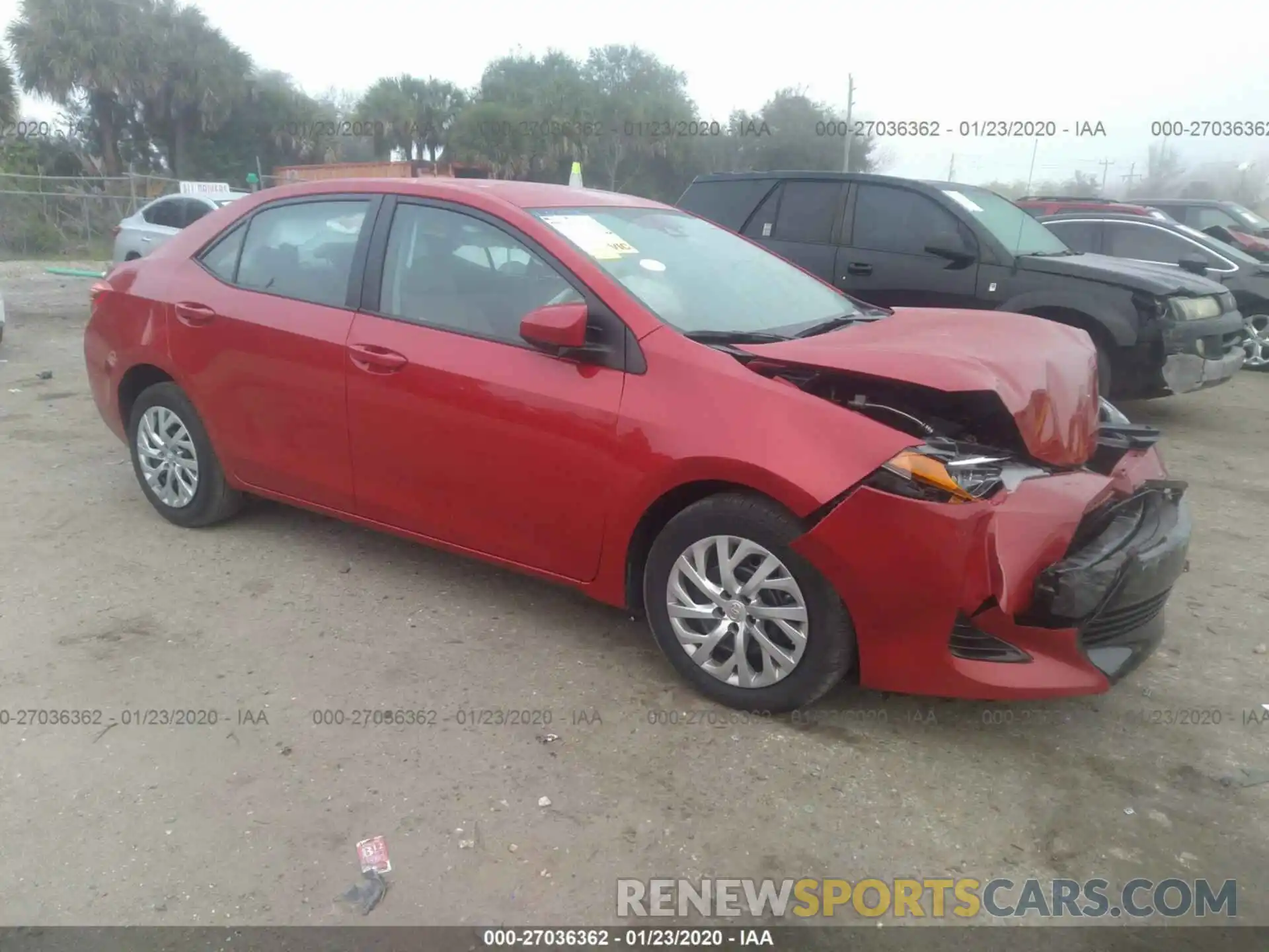 1 Photograph of a damaged car 2T1BURHE7KC197534 TOYOTA COROLLA 2019