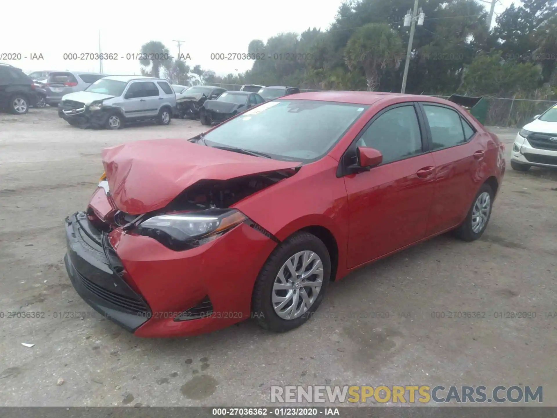 2 Photograph of a damaged car 2T1BURHE7KC197534 TOYOTA COROLLA 2019