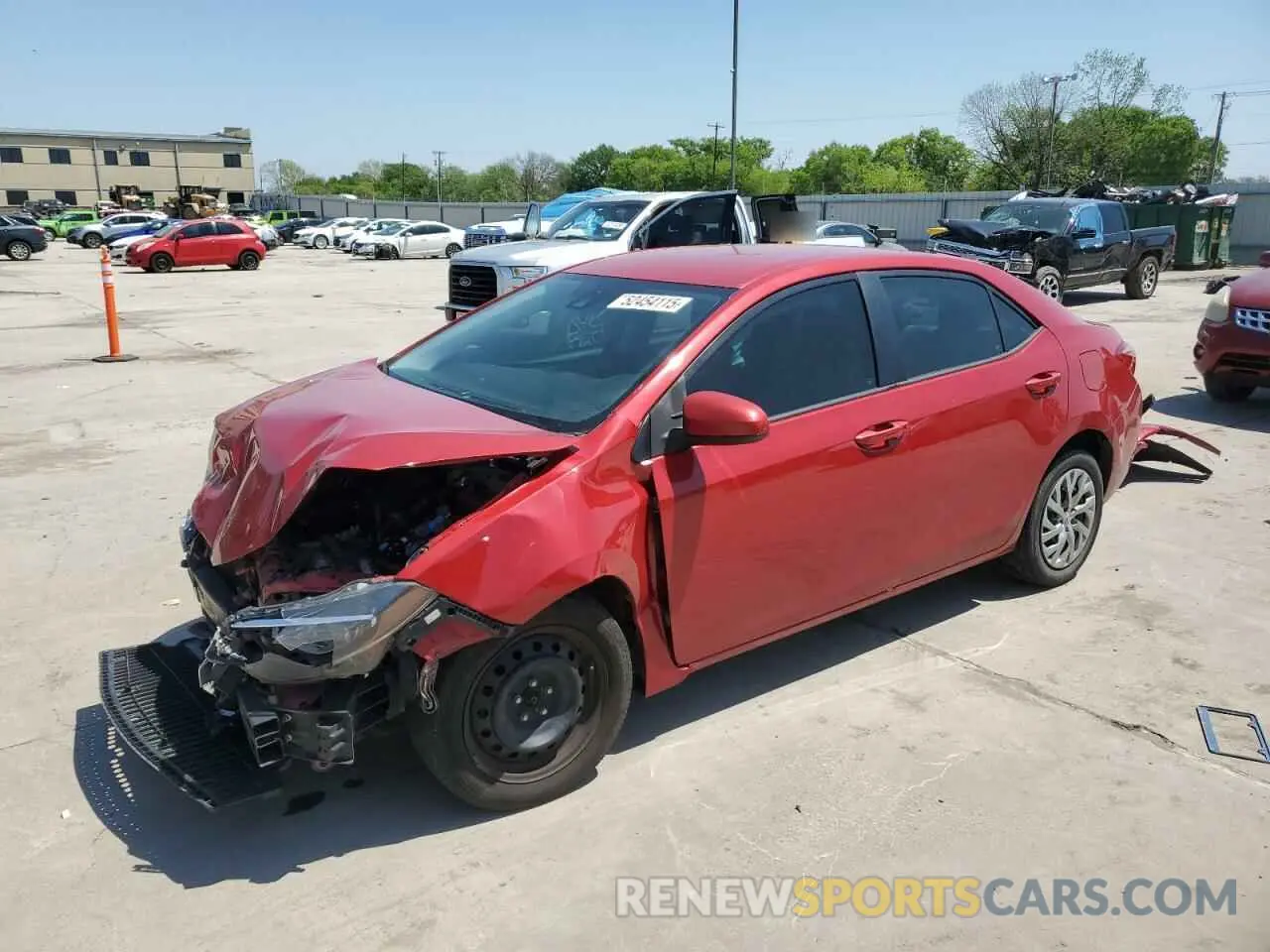 1 Photograph of a damaged car 2T1BURHE7KC203381 TOYOTA COROLLA 2019