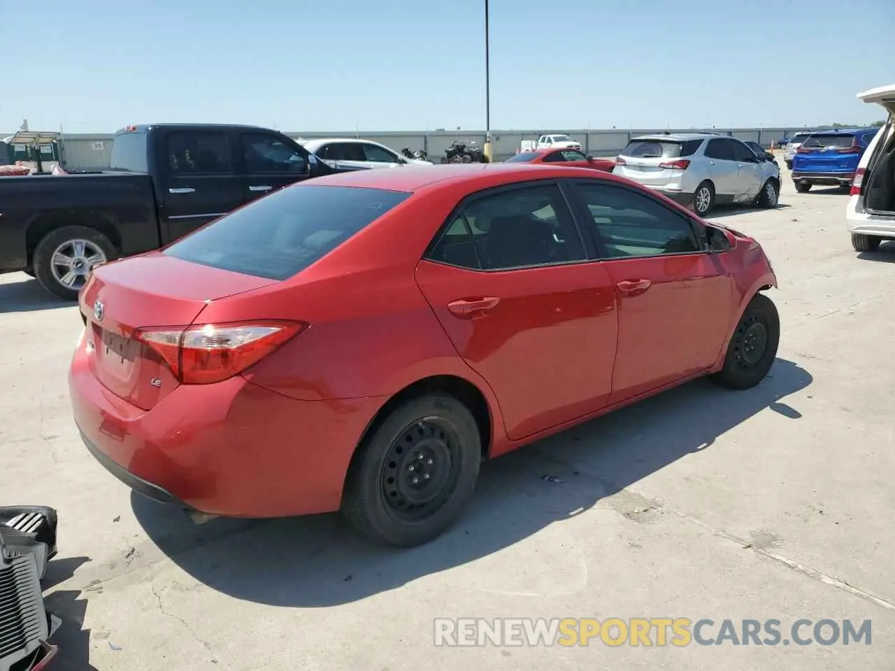 3 Photograph of a damaged car 2T1BURHE7KC203381 TOYOTA COROLLA 2019