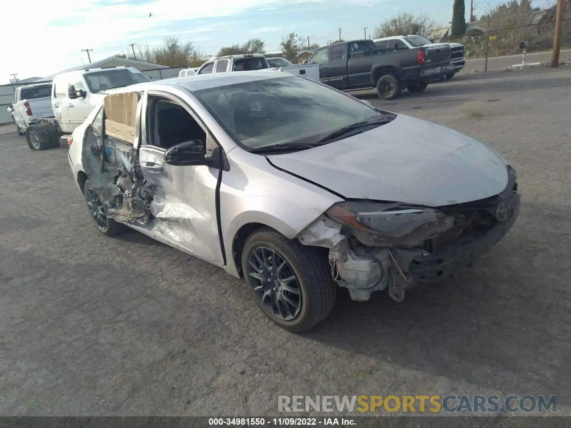 1 Photograph of a damaged car 2T1BURHE7KC212369 TOYOTA COROLLA 2019