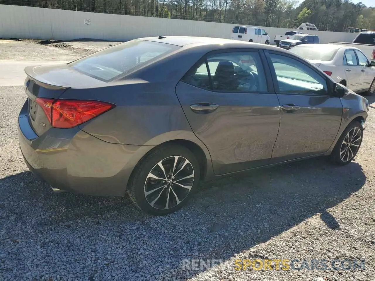3 Photograph of a damaged car 2T1BURHE7KC215479 TOYOTA COROLLA 2019