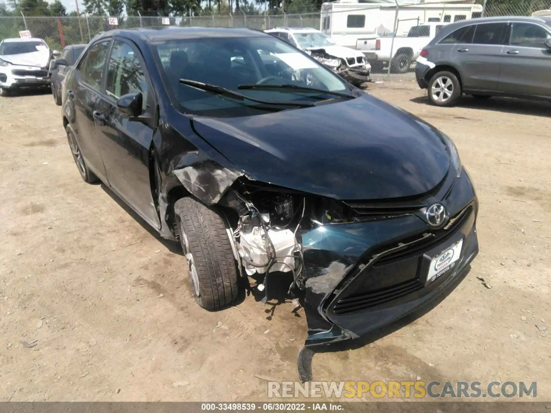 1 Photograph of a damaged car 2T1BURHE7KC218740 TOYOTA COROLLA 2019