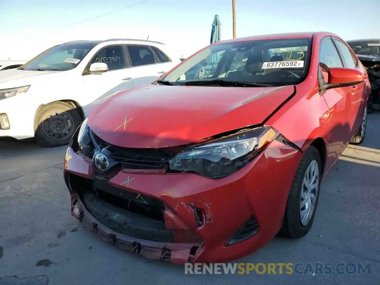 2 Photograph of a damaged car 2T1BURHE7KC235098 TOYOTA COROLLA 2019