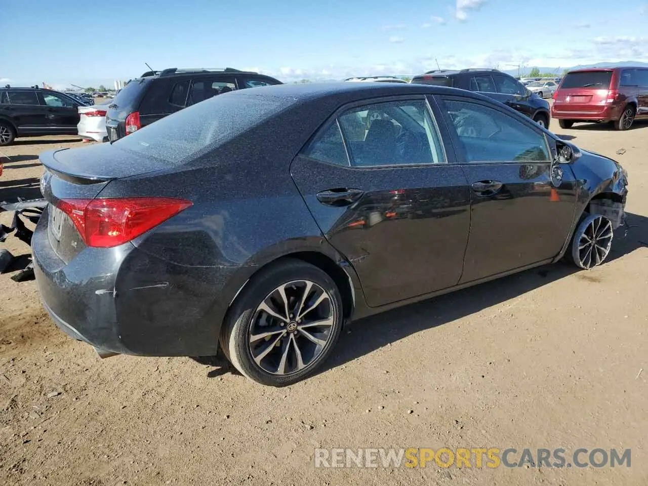 3 Photograph of a damaged car 2T1BURHE7KC244335 TOYOTA COROLLA 2019